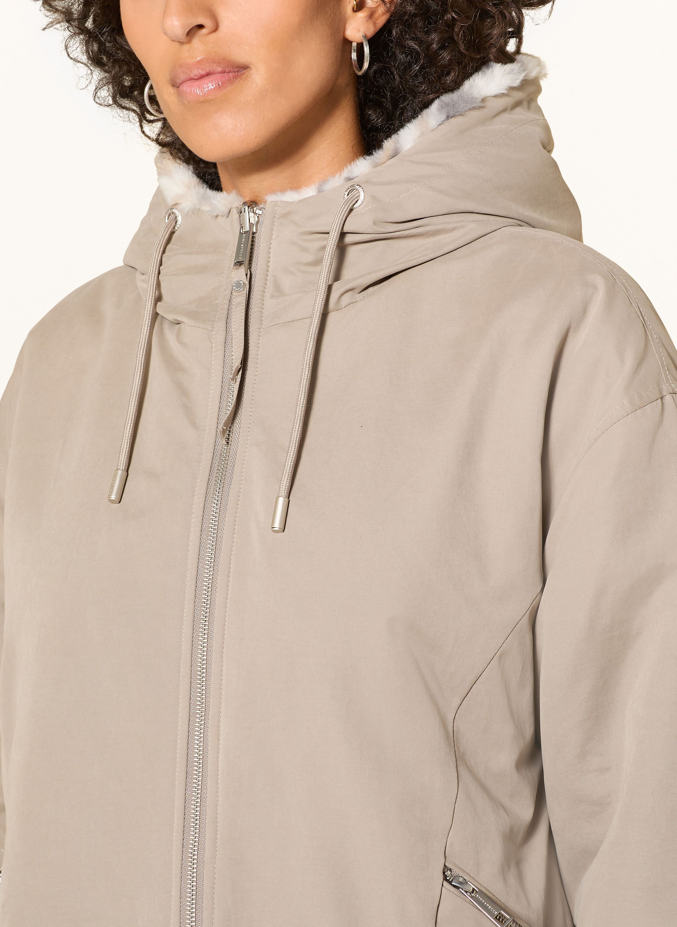 Thumbnail - Rino & Pelle Parka Ines Mit Kunstpelz beige