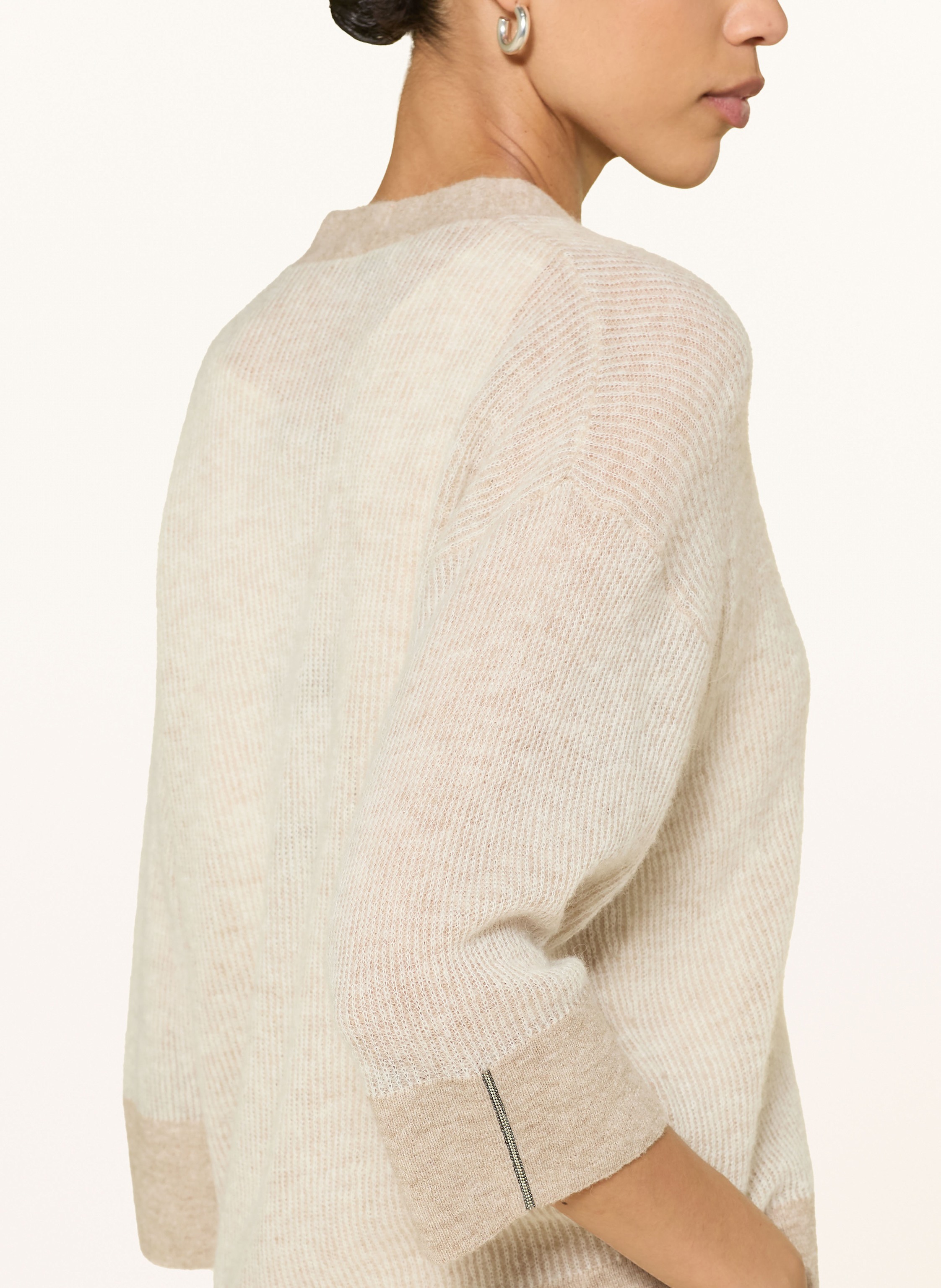 Thumbnail - Peserico Strickjacke Mit Alpaka Und 3/4-Arm beige