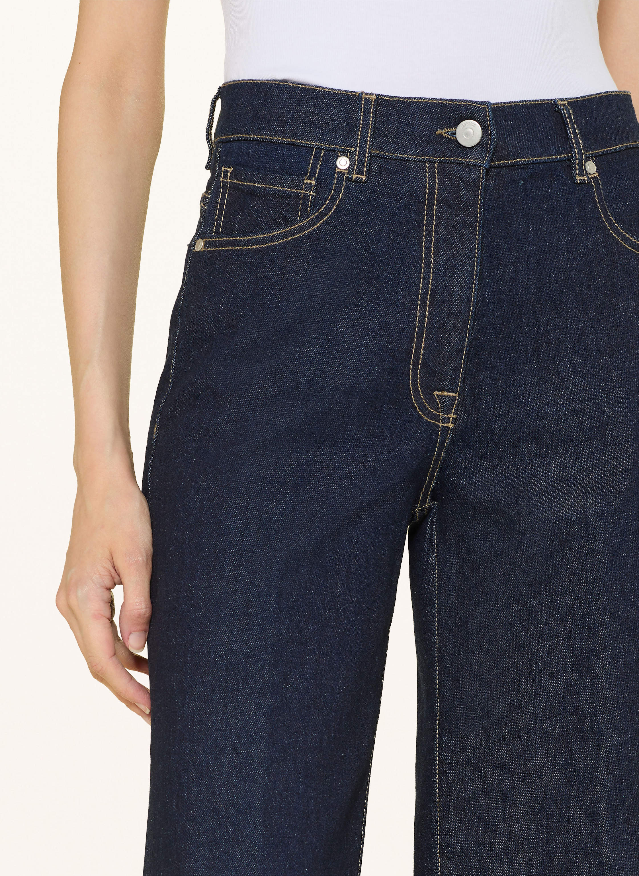 Thumbnail - Peserico Wide Leg Jeans blau