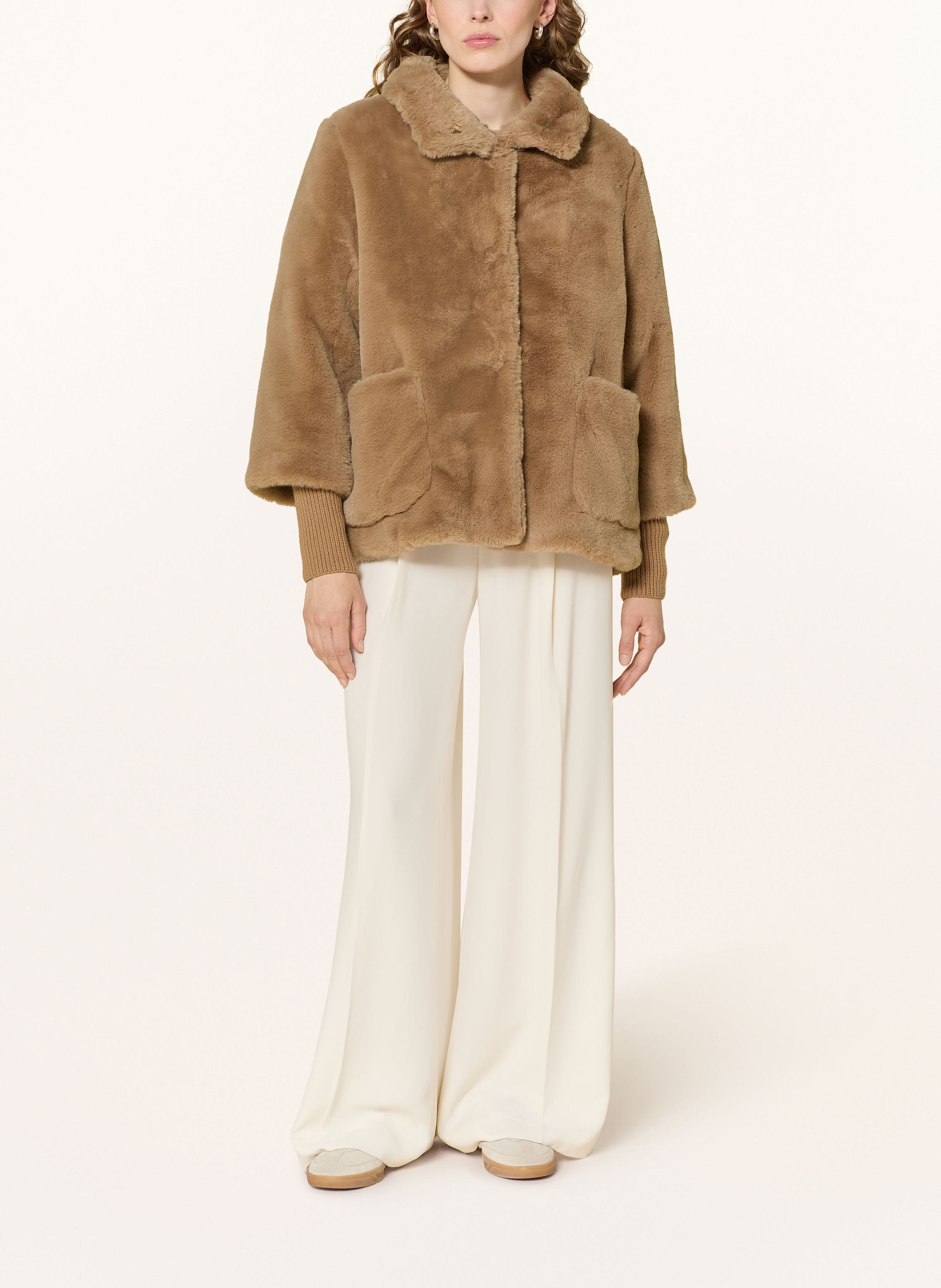 Thumbnail - S.Oliver Black Label Kunstfell-Jacke beige