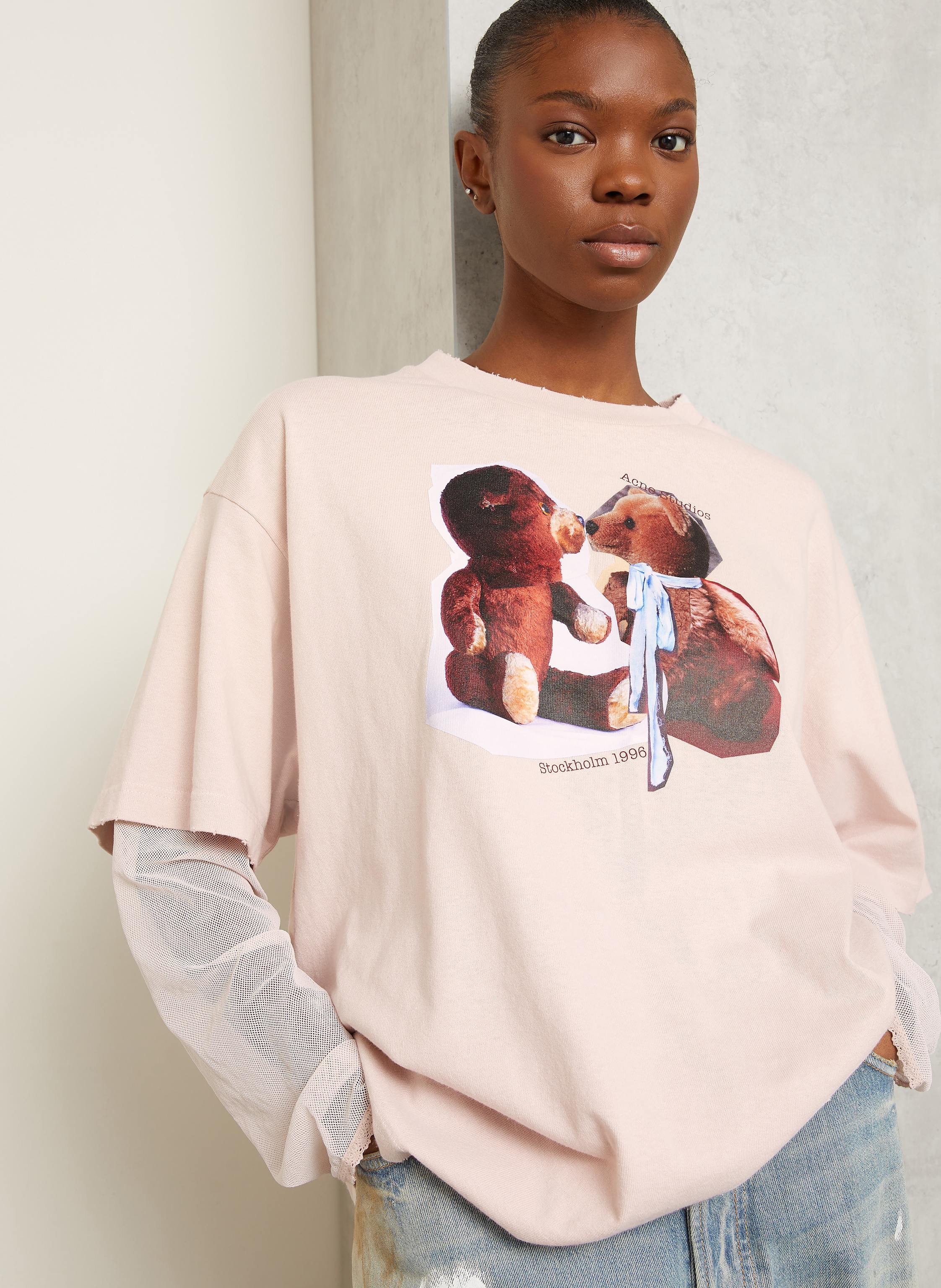 Thumbnail - Acne Studios Longsleeve Im Materialmix pink