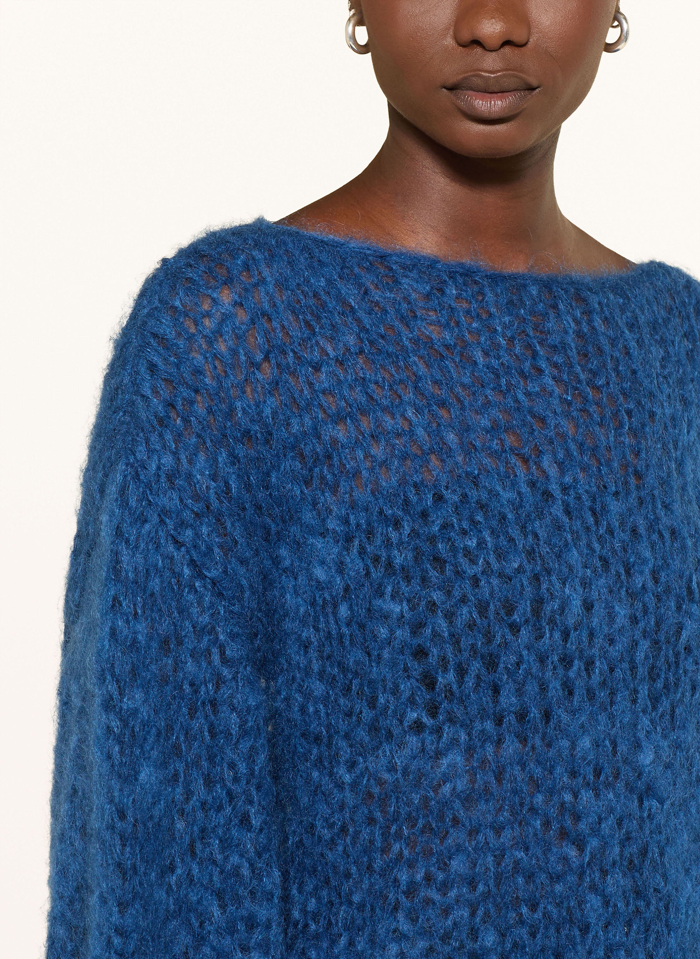 Thumbnail - Maiami Mohair-Pullover blau