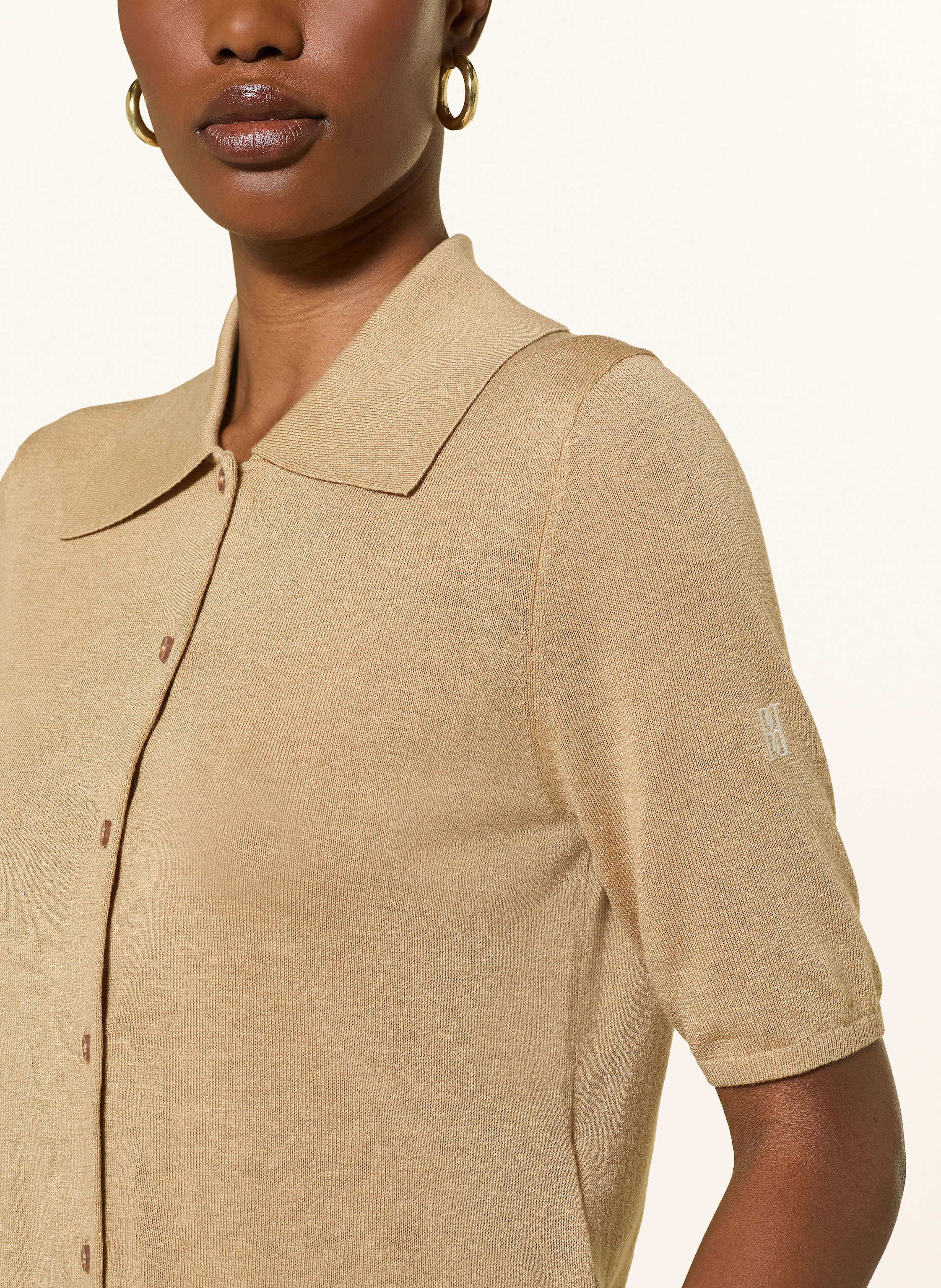 Thumbnail - By Malene Birger Strickbluse Dotta beige