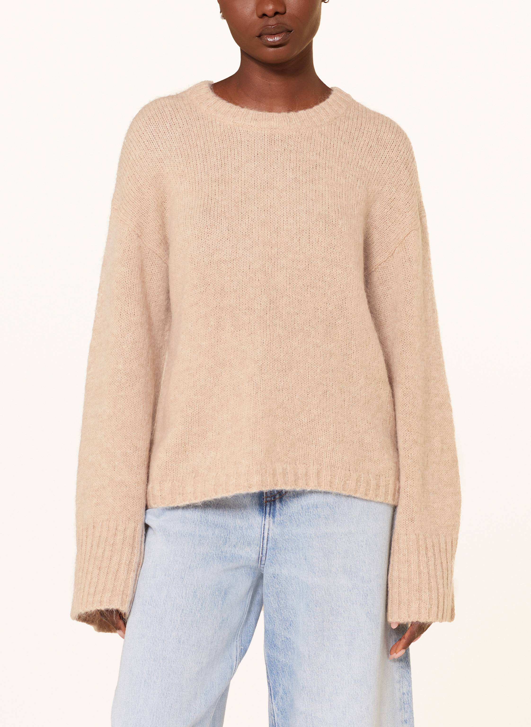 Thumbnail - By Malene Birger Pullover Cierra Mit Mohair beige