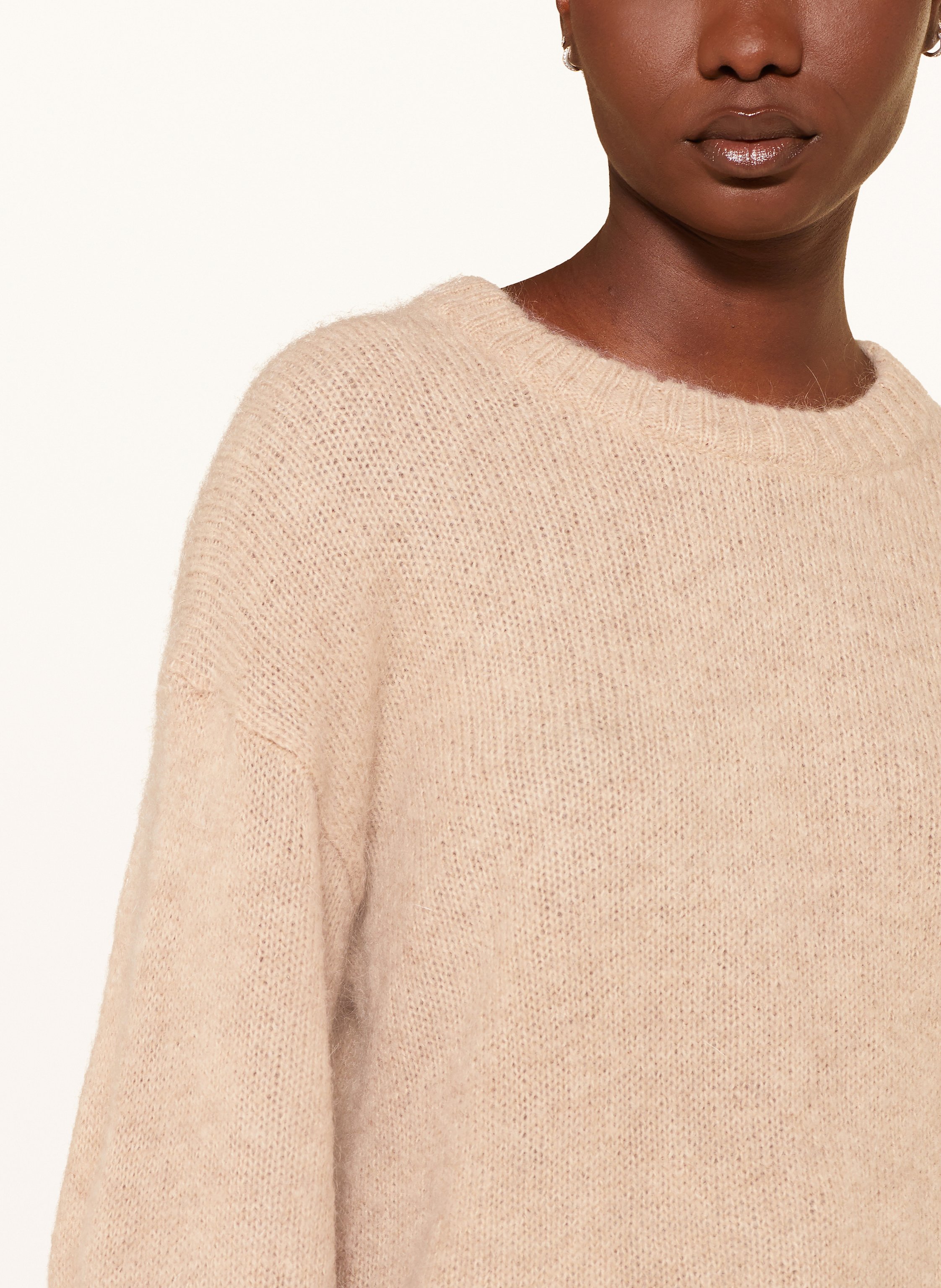 Thumbnail - By Malene Birger Pullover Cierra Mit Mohair beige
