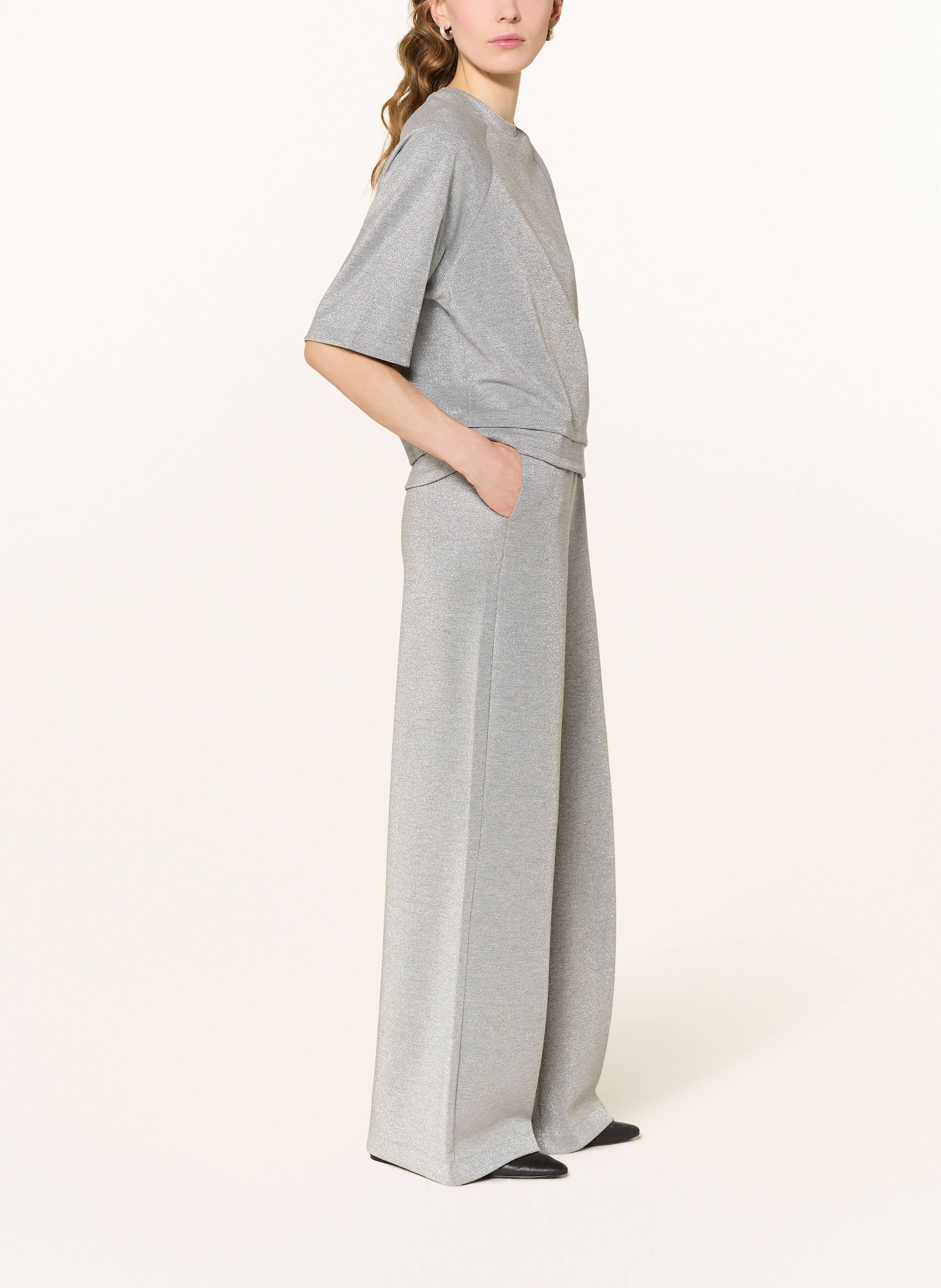 Thumbnail - Smith & Soul Marlenehosen Mit Glitzergarn grau