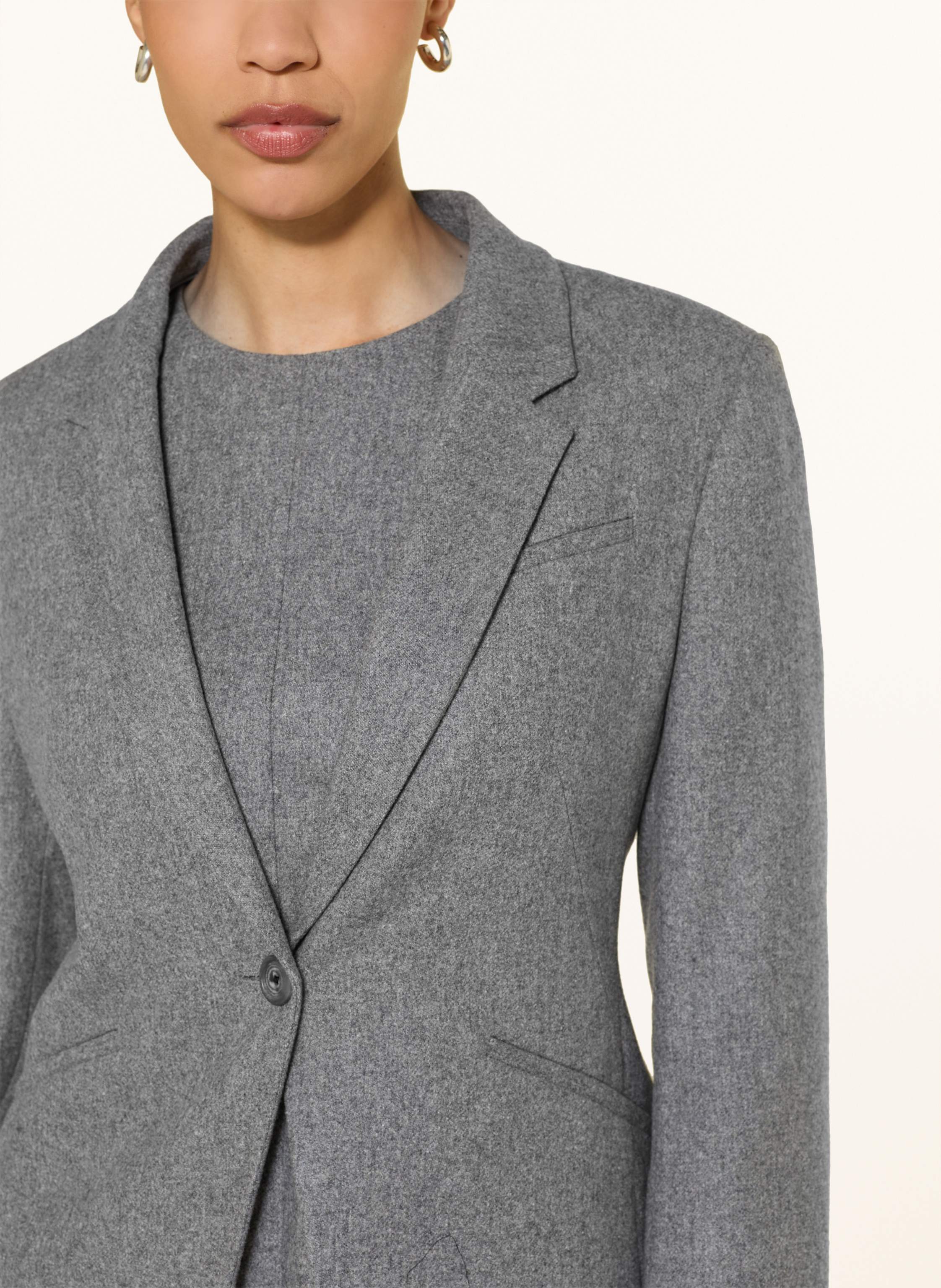 Thumbnail - Boss Flanellblazer Jia grau