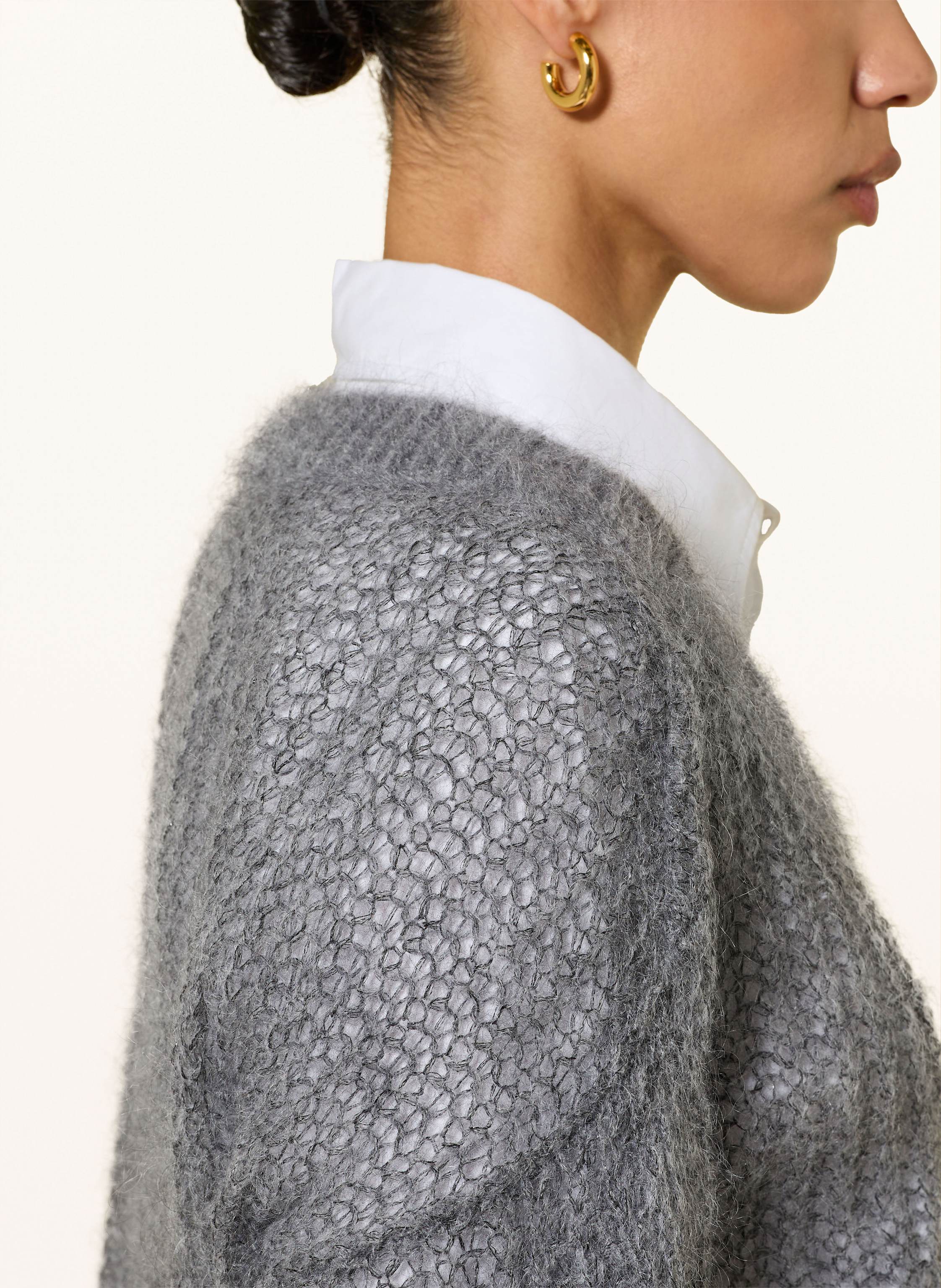 Thumbnail - Boss Pullover Fucinta Mit Mohair grau
