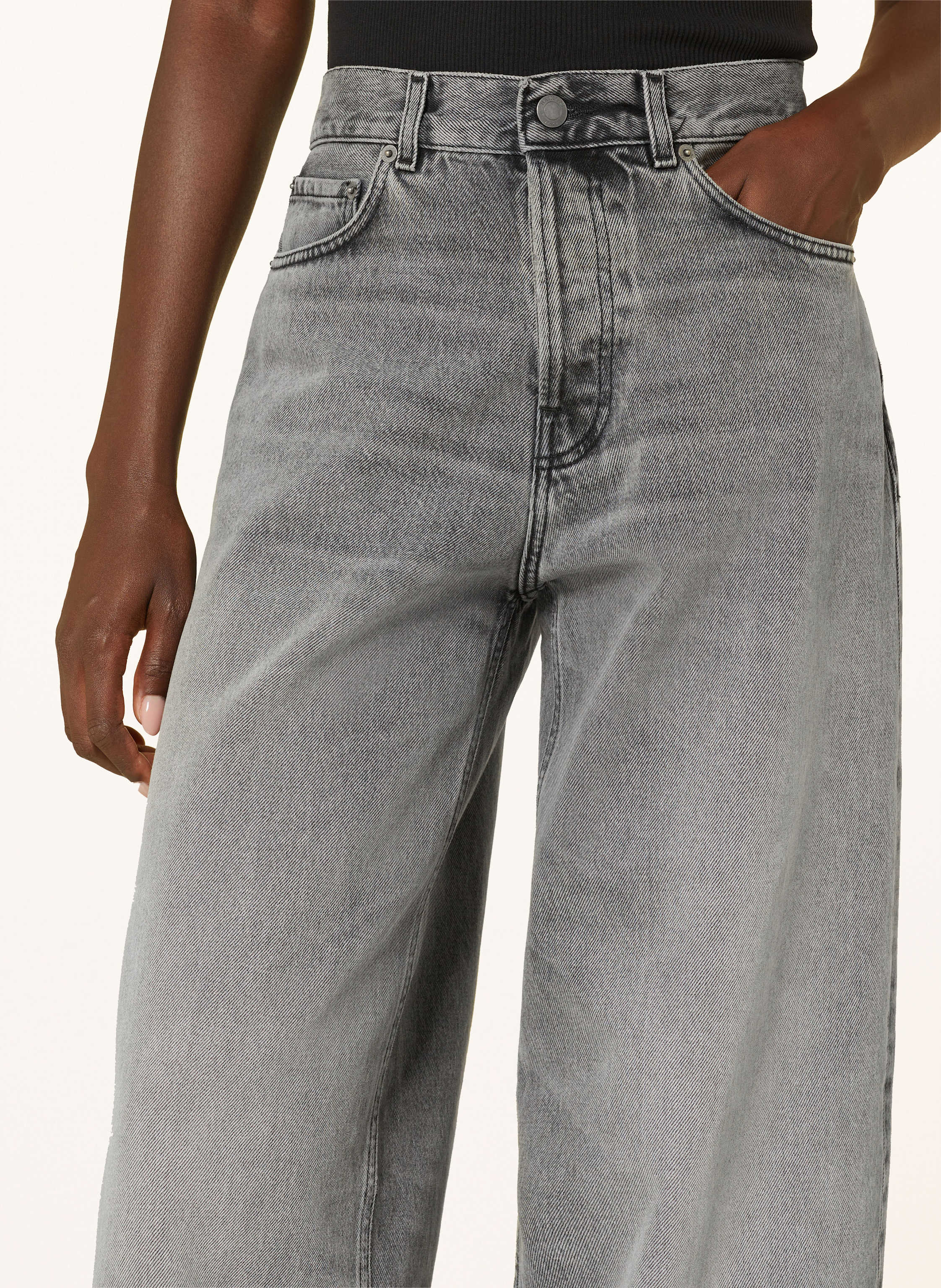 Thumbnail - Haikure Boyfriend Jeans Bethany Flanel Grey grau