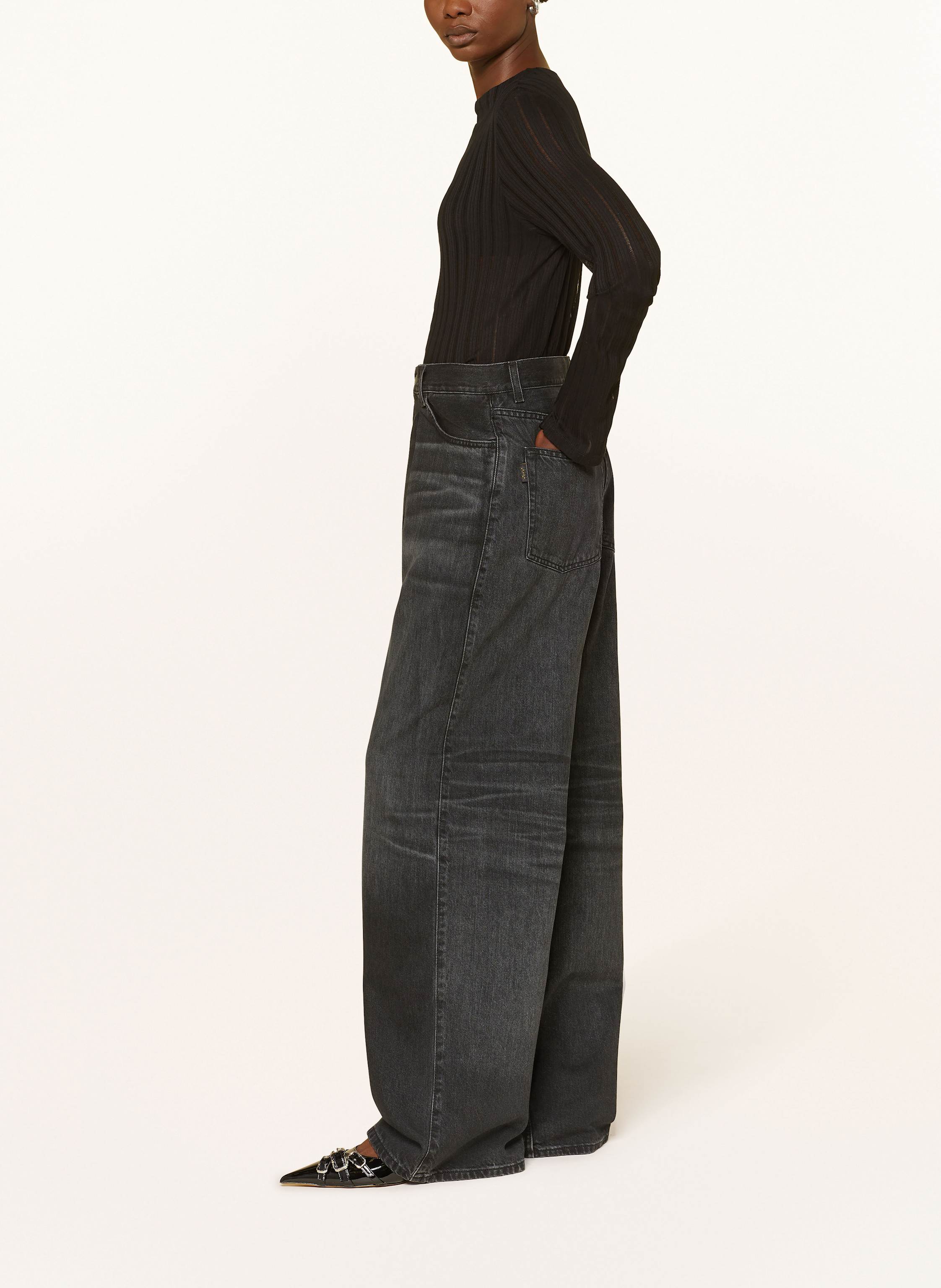 Thumbnail - Haikure Wide Leg Jeans Candy schwarz