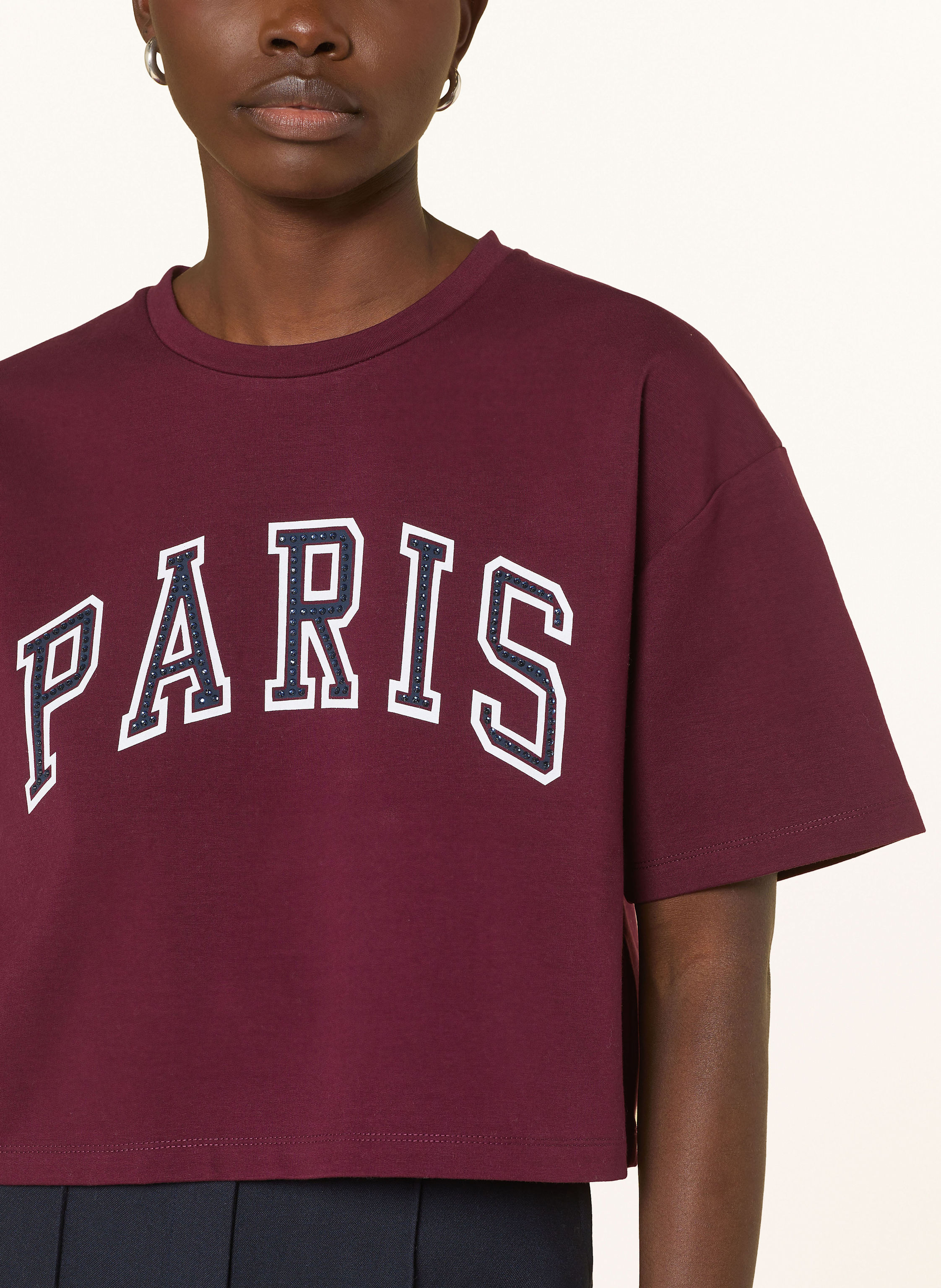 Thumbnail - Darling Harbour T-Shirt Mit Schmucksteinen rot