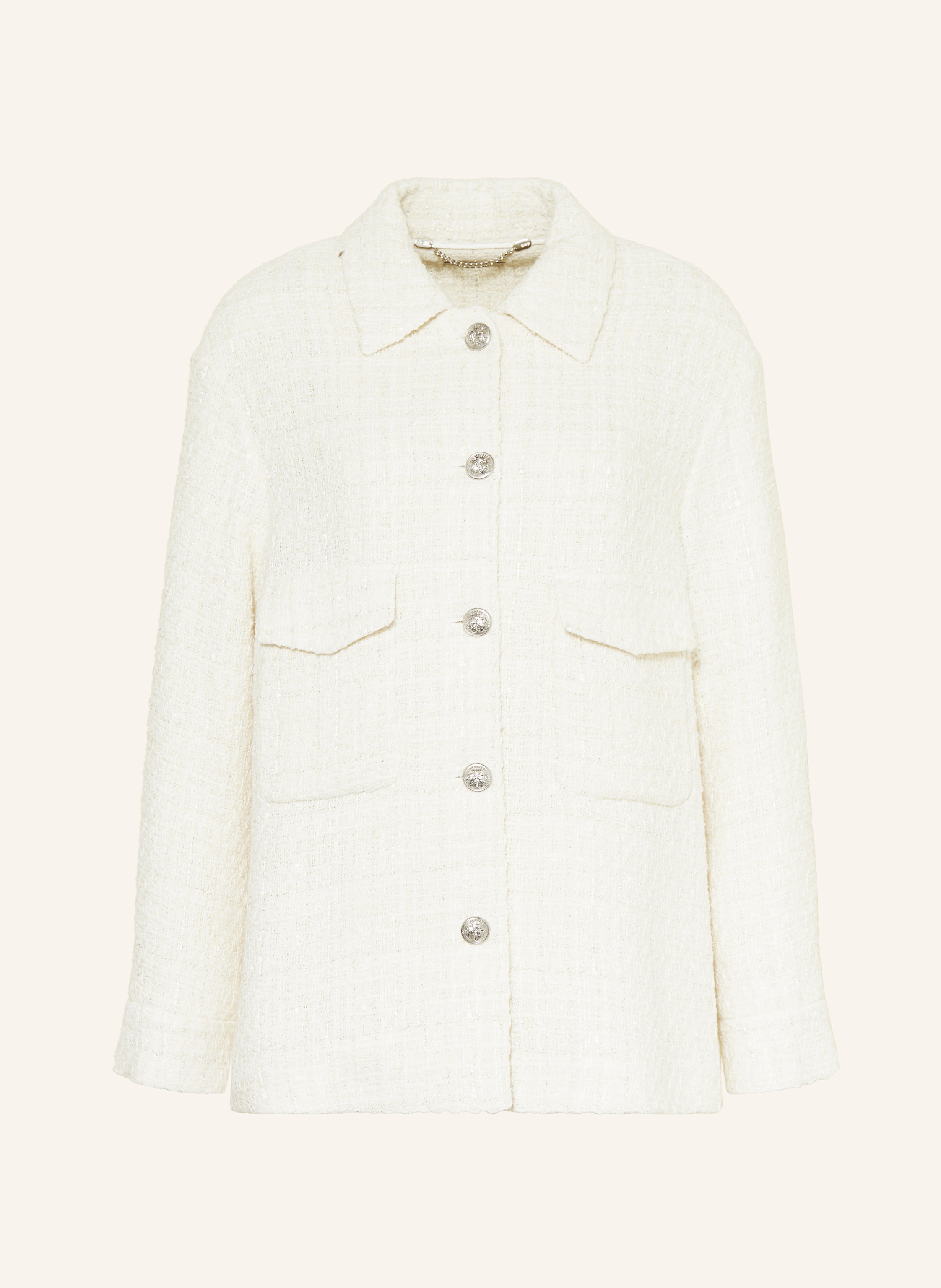 lilienfels Tweed jacket with glitter thread in ecru