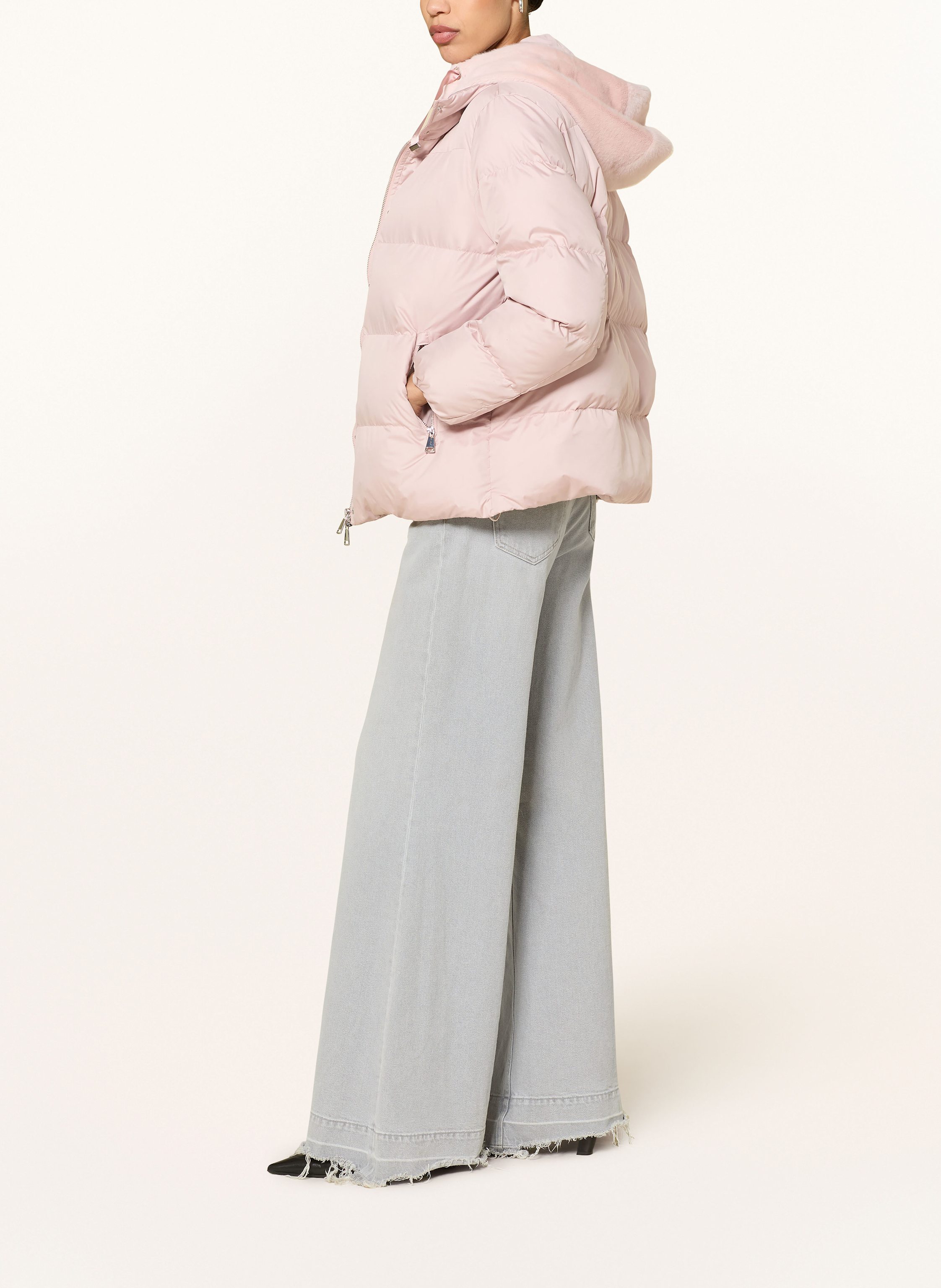 Thumbnail - Lilienfels Steppjacke Mit Abnehmbarem Kunstpelz rosa