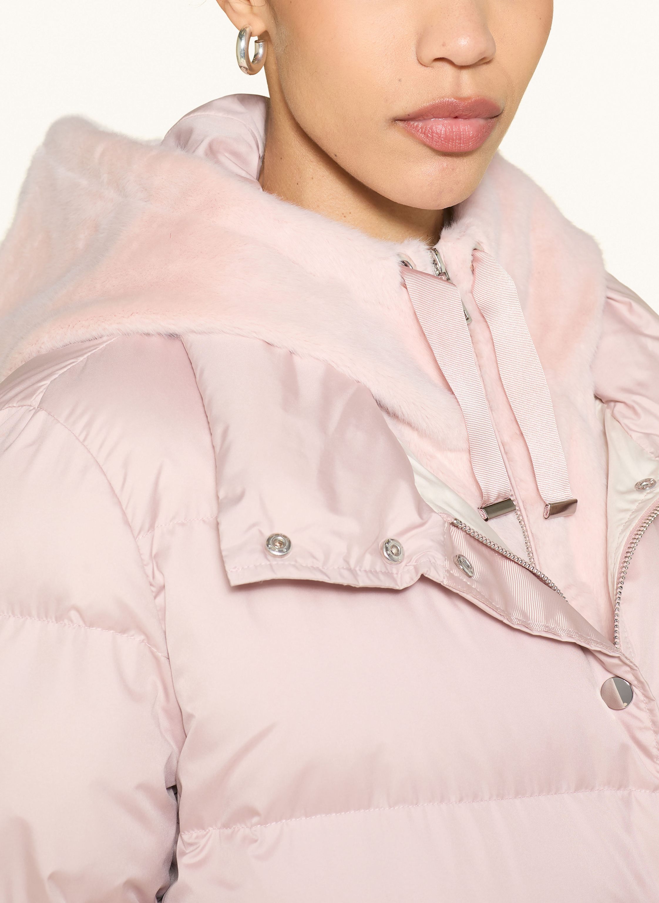 Thumbnail - Lilienfels Steppjacke Mit Abnehmbarem Kunstpelz rosa