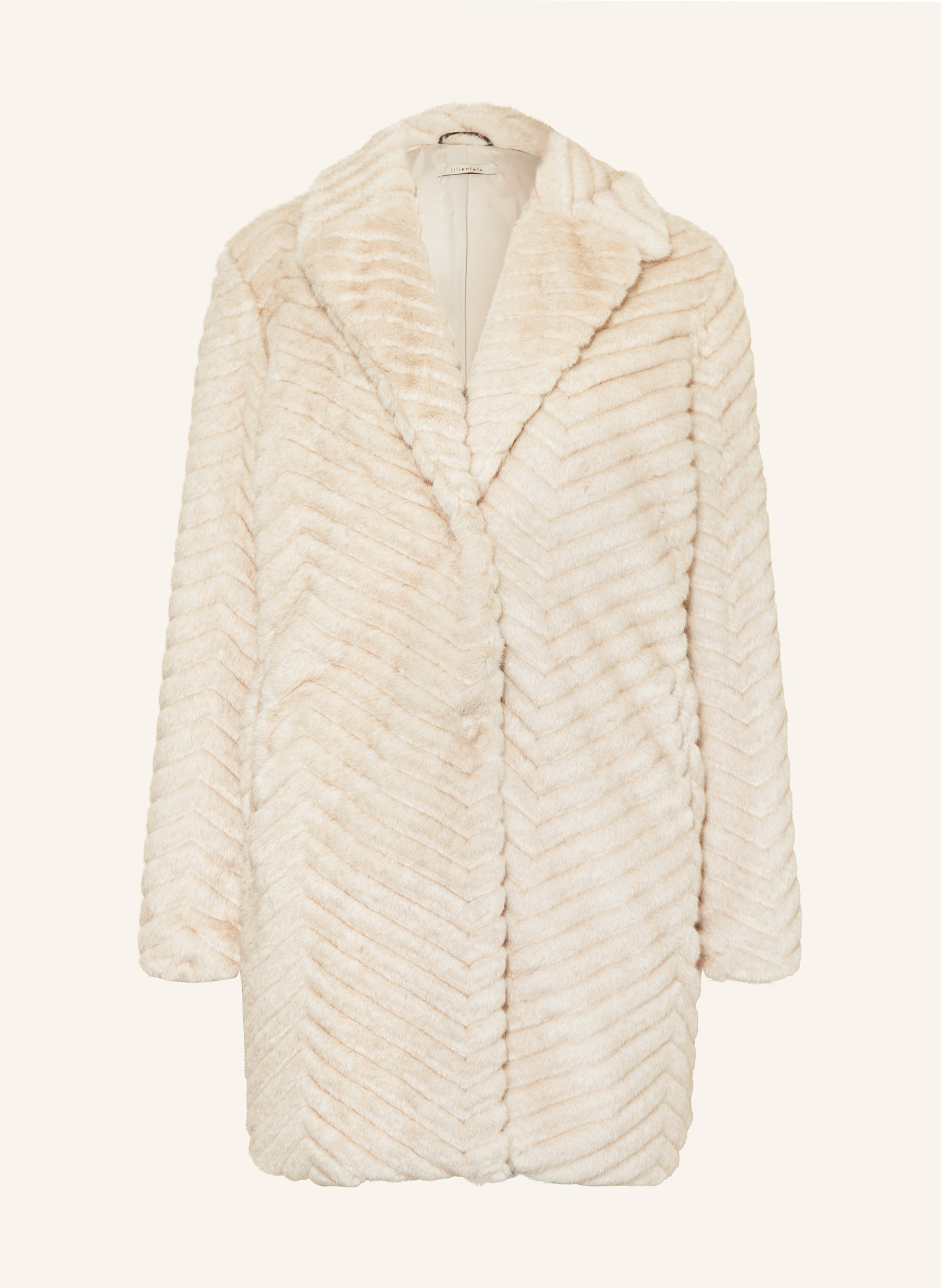 Lilienfels Kunstpelz-Mantel beige