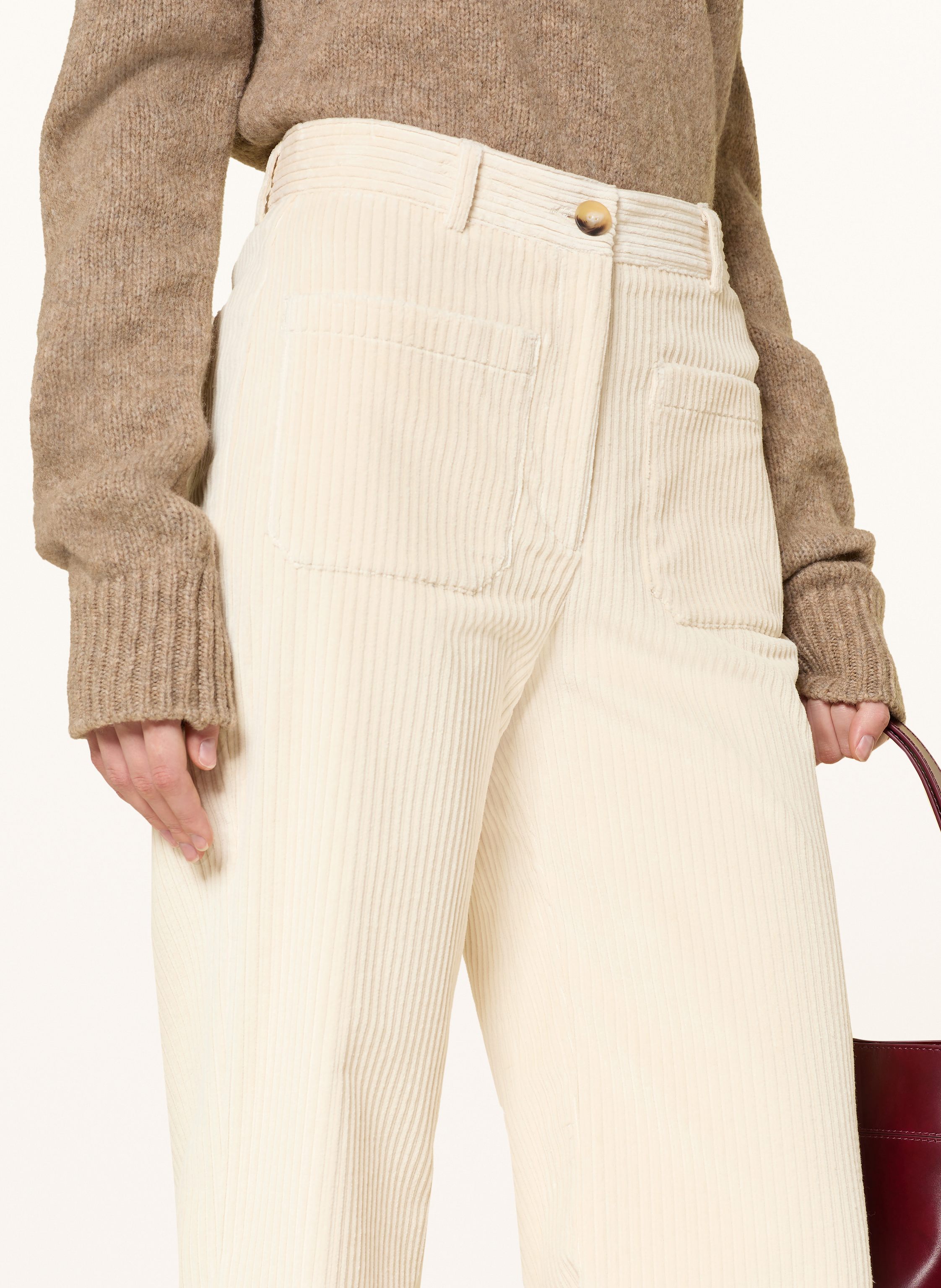 Thumbnail - Sosue Marlenehose Aus Cord weiss