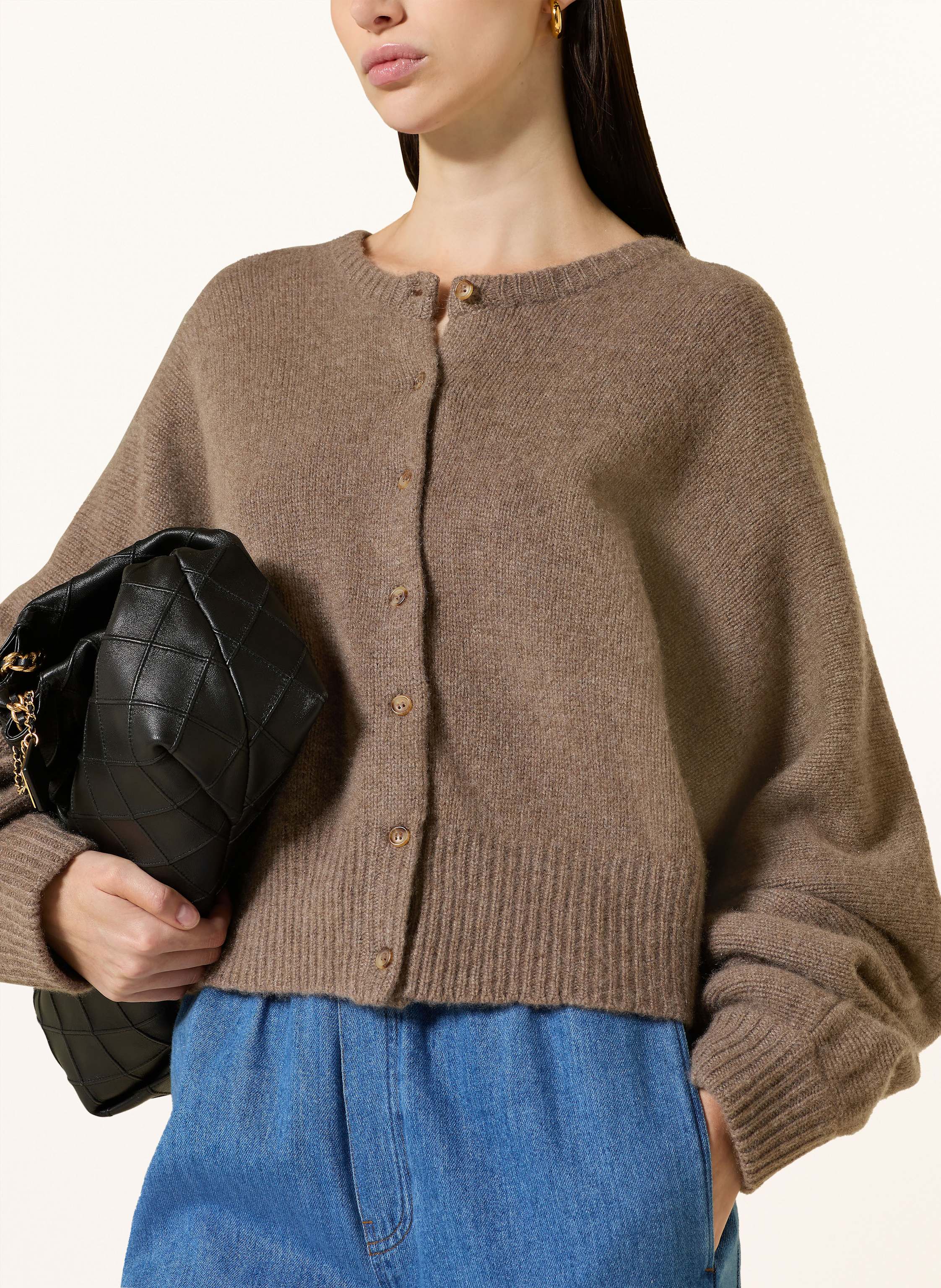 Thumbnail - Sosue Strickjacke Aus Cashmere beige