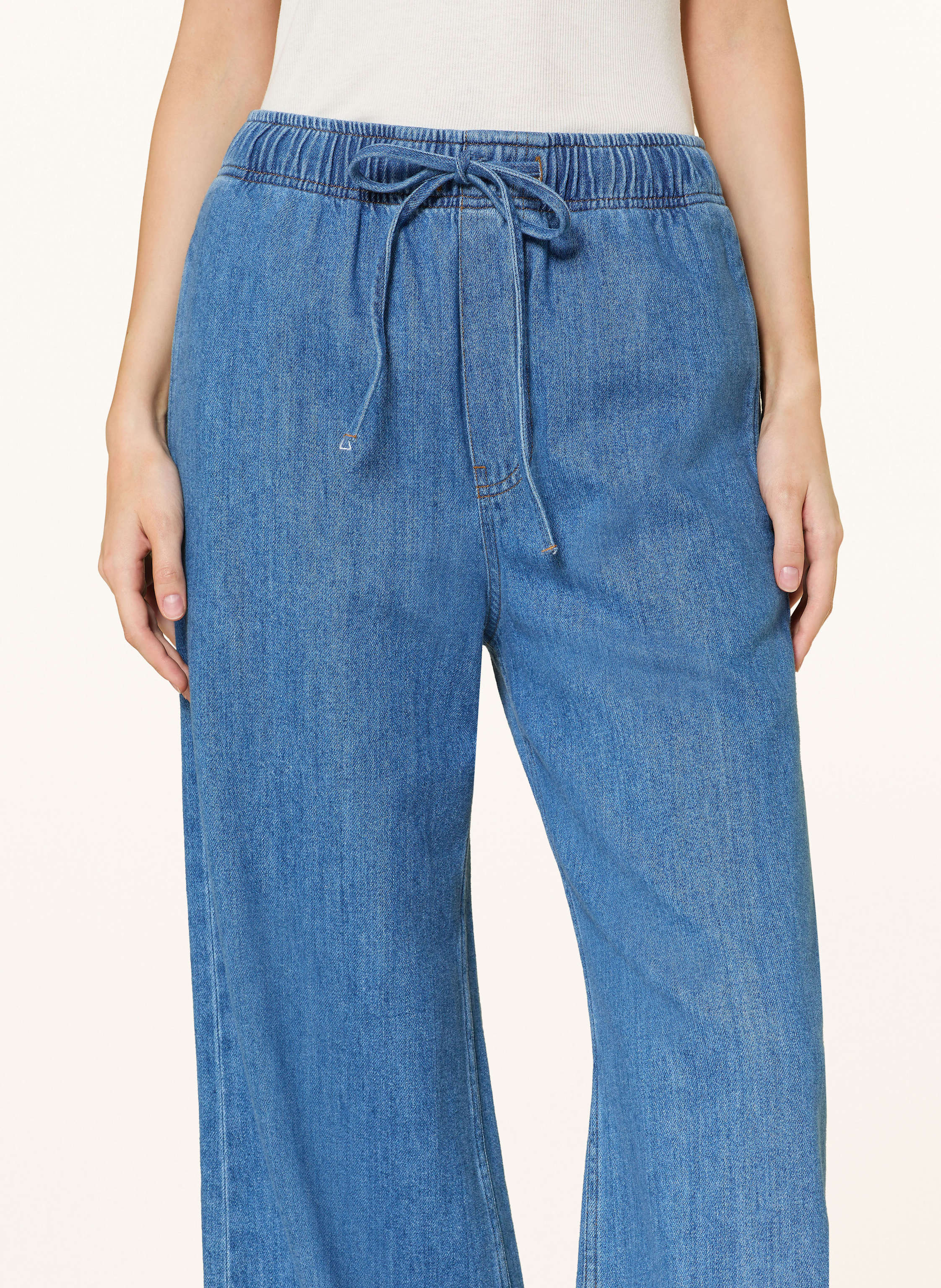 Thumbnail - Sosue Wide Leg Jeans Anna Im Jogging-Stil blau