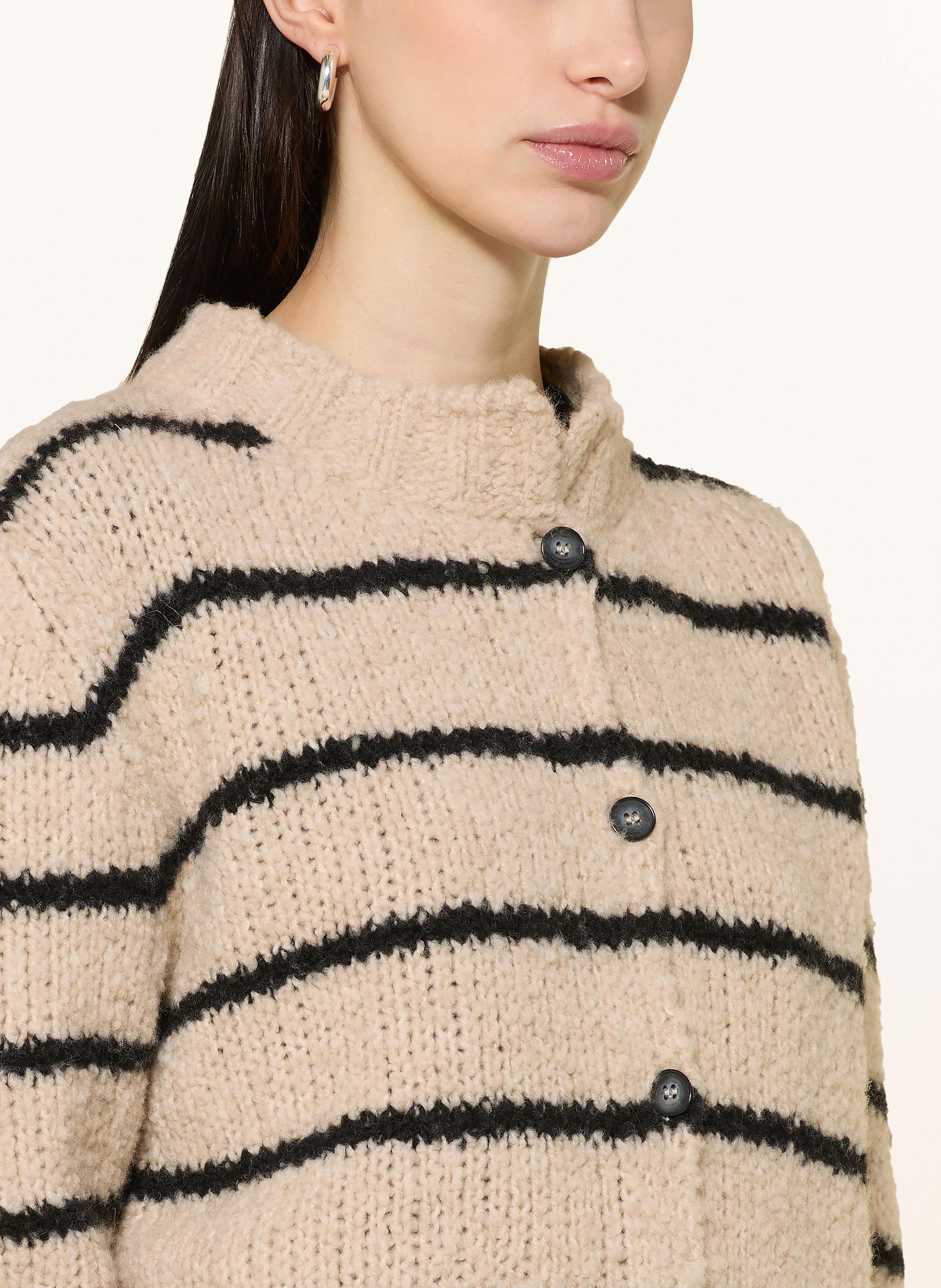 Thumbnail - Sosue Strickjacke Aus Merinowolle beige