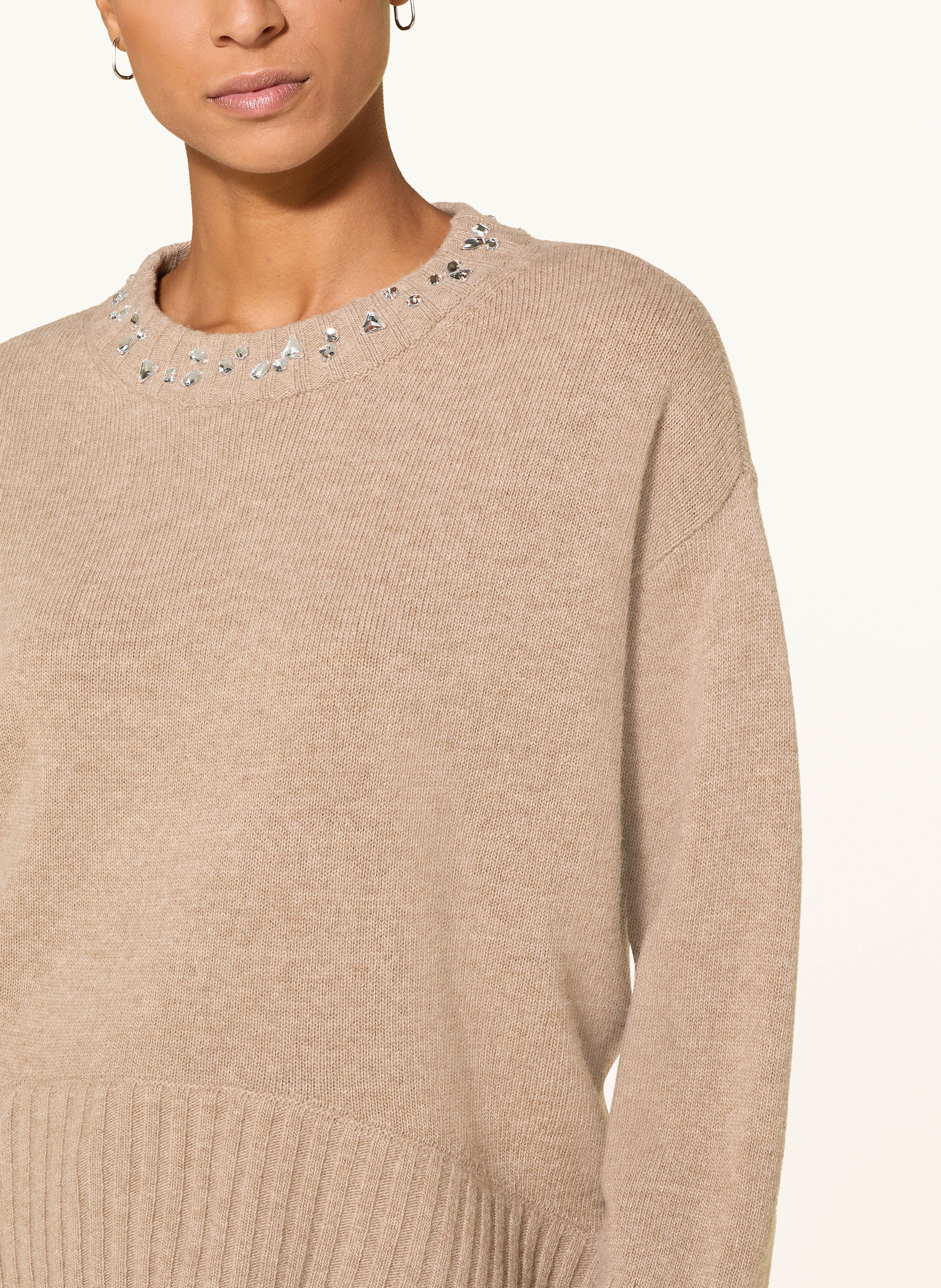 Thumbnail - Repeat Pullover Mit Schmucksteinen braun