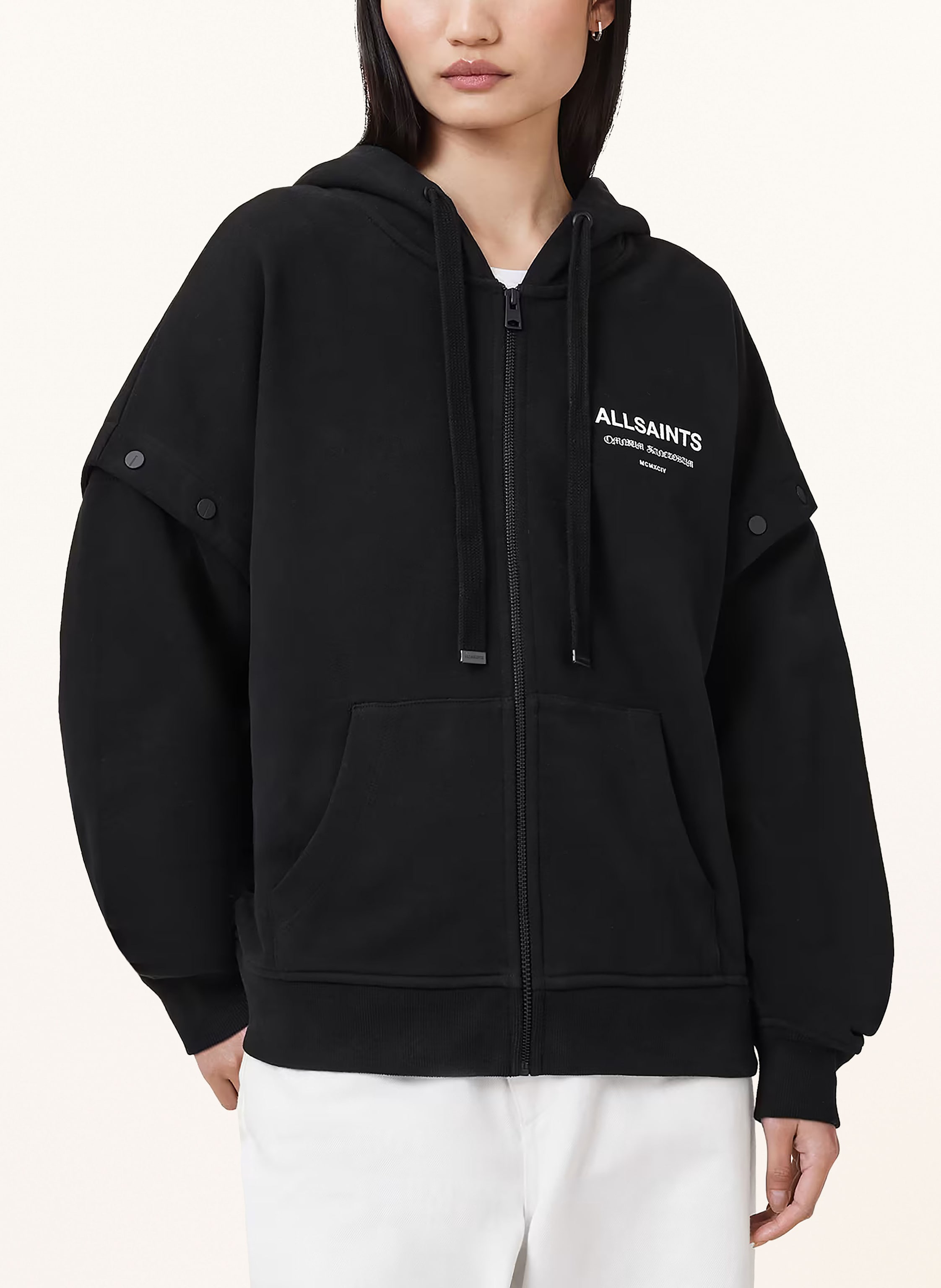 Thumbnail - Allsaints Sweatjacke Omnium Amphia schwarz