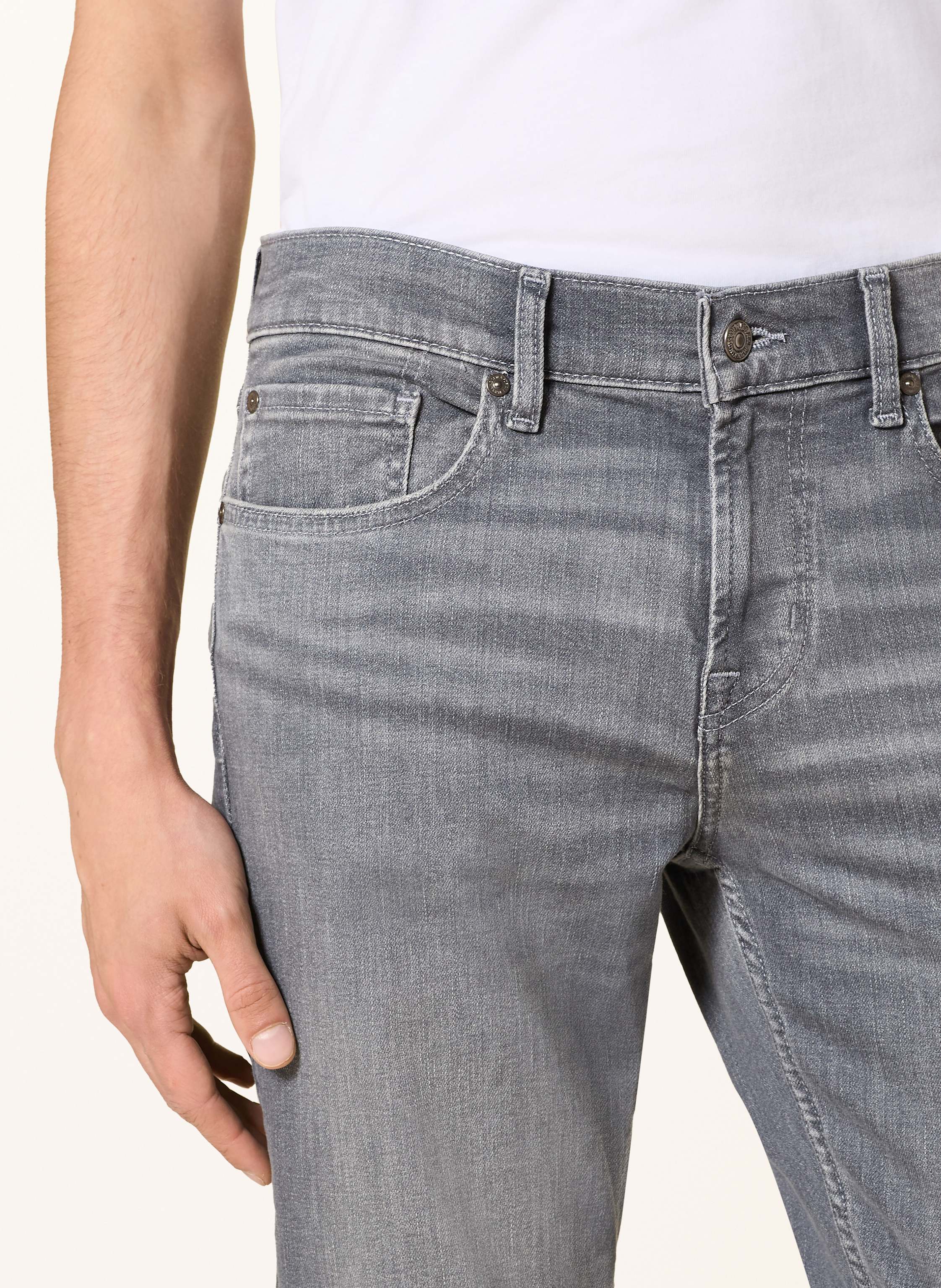 Thumbnail - 7 For All Mankind Jeans Slimmy Hasting Slim Fit grau