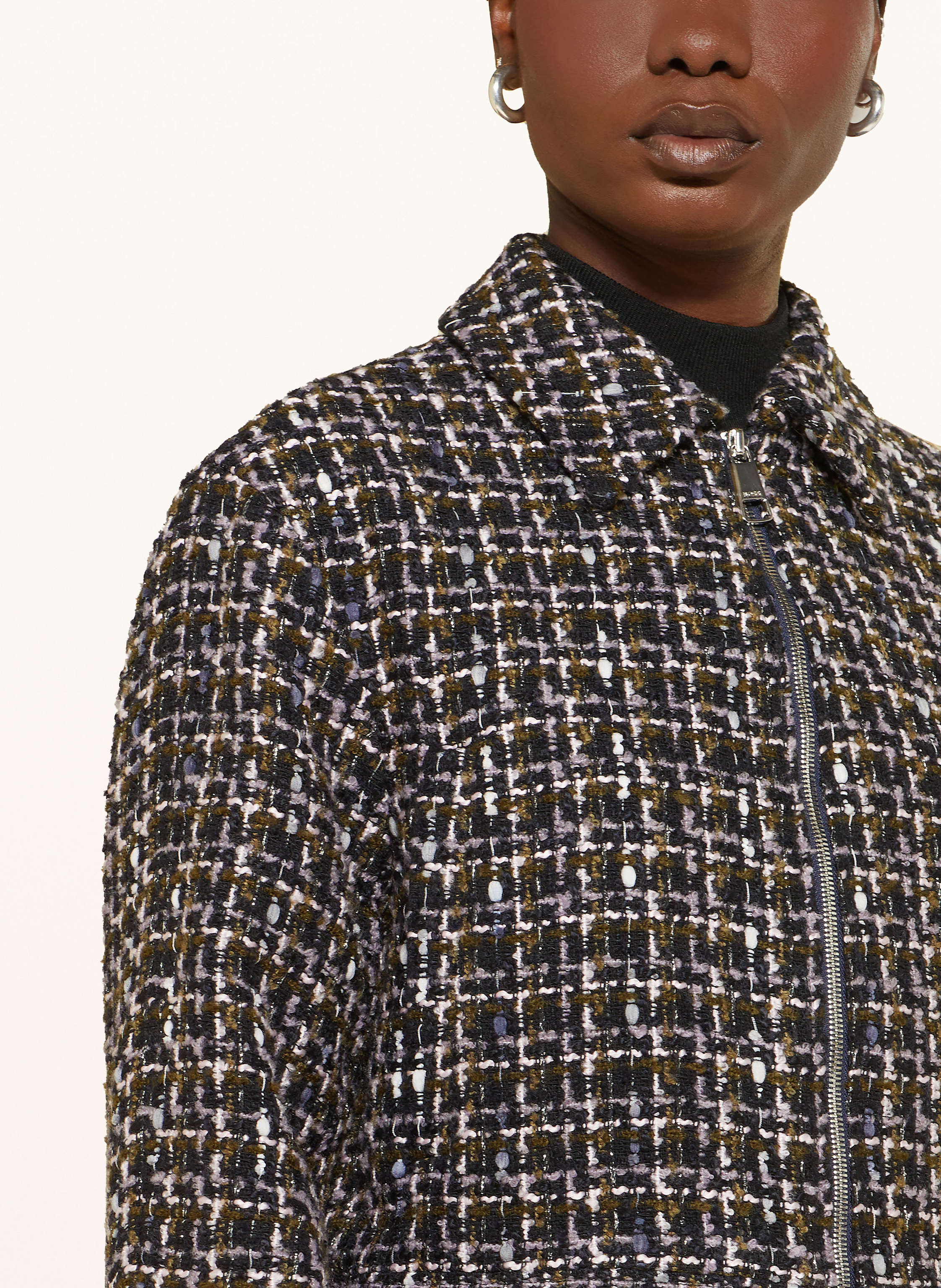 Thumbnail - Boss Bouclé-Jacke Jawedi Mit Glitzergarn braun