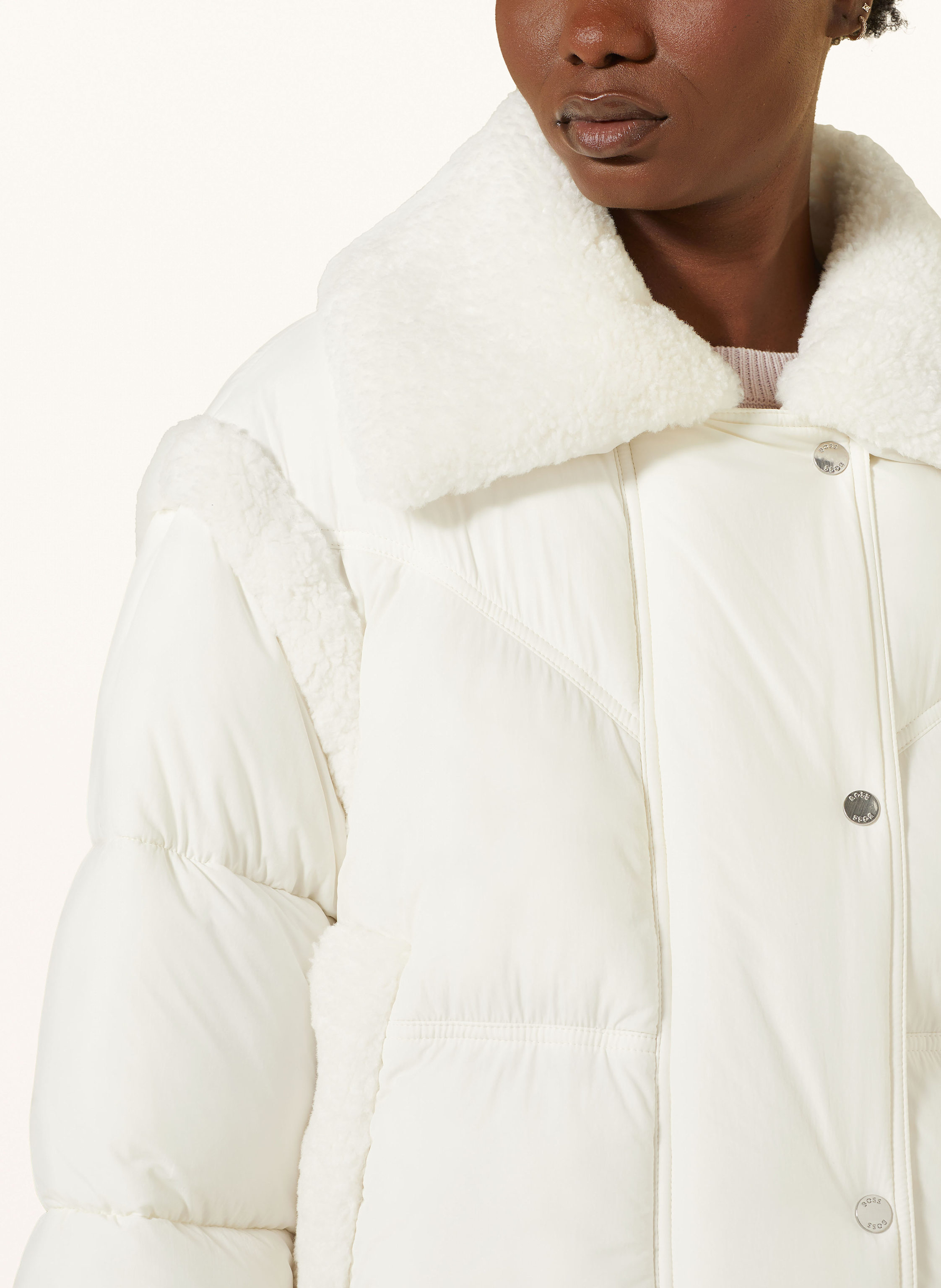 Thumbnail - Boss Steppjacke Pajuna Mit Teddyfell weiss