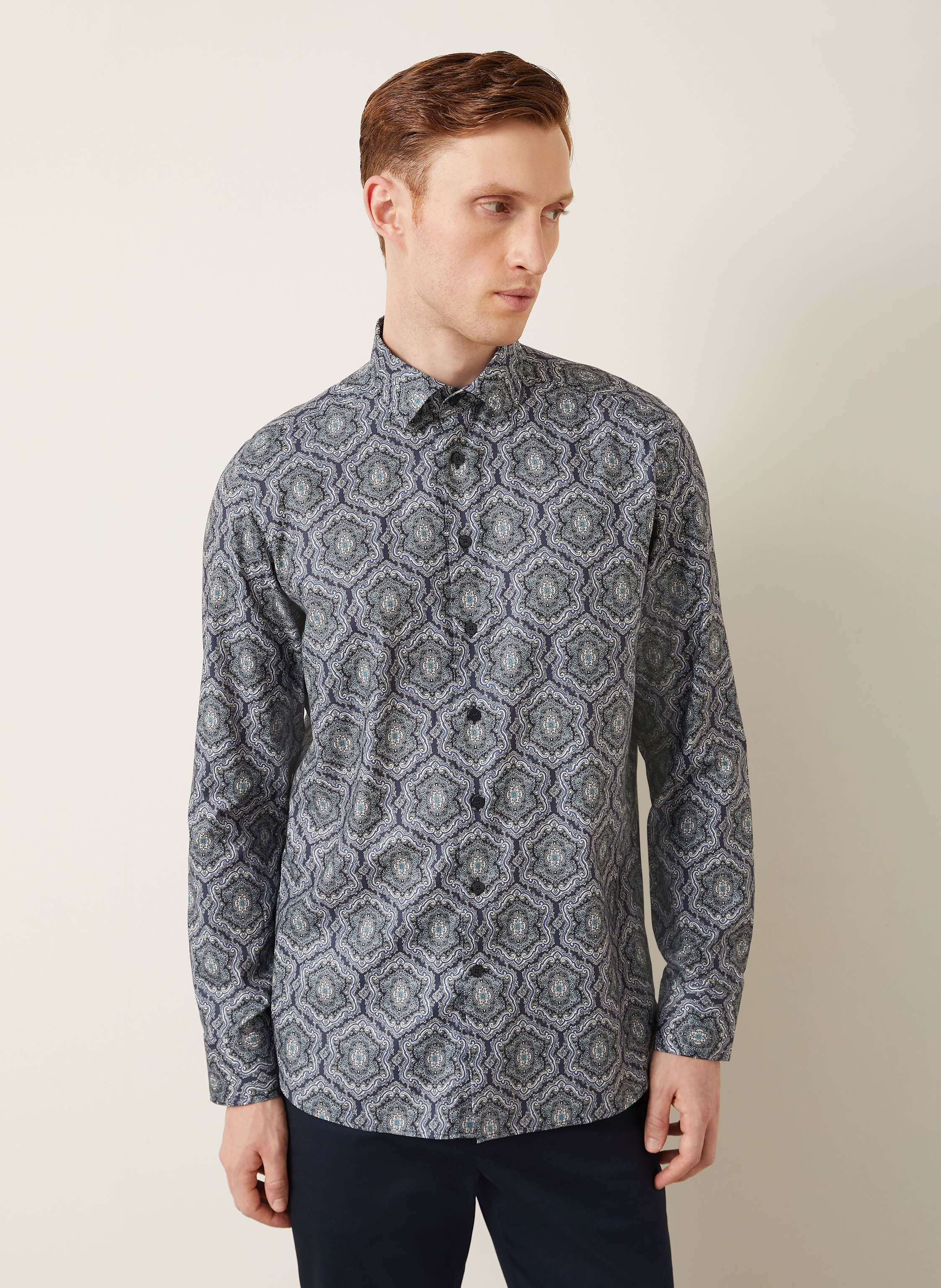 Thumbnail - Etro Hemd Regular Fit blau