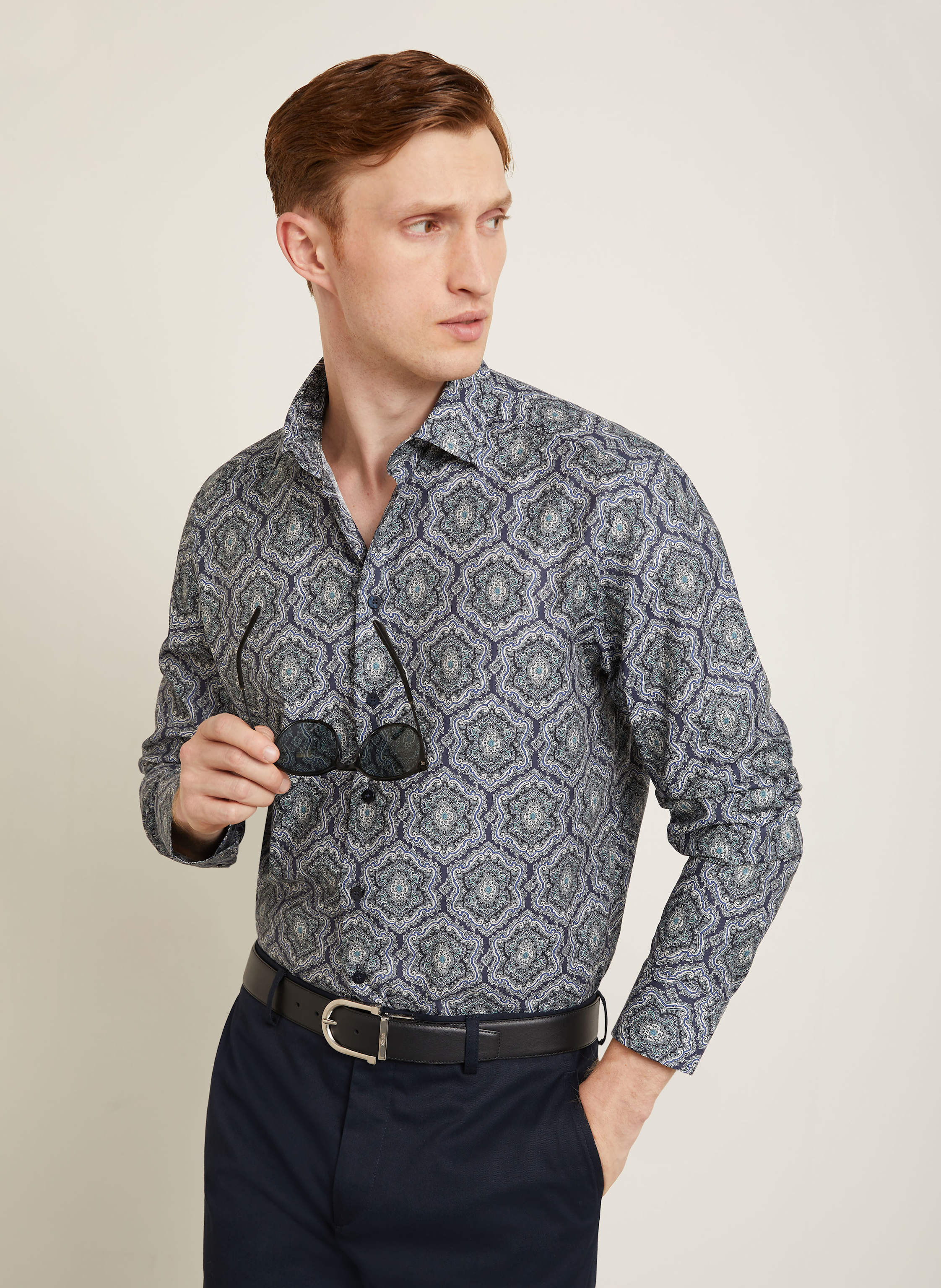 Thumbnail - Etro Hemd Regular Fit blau