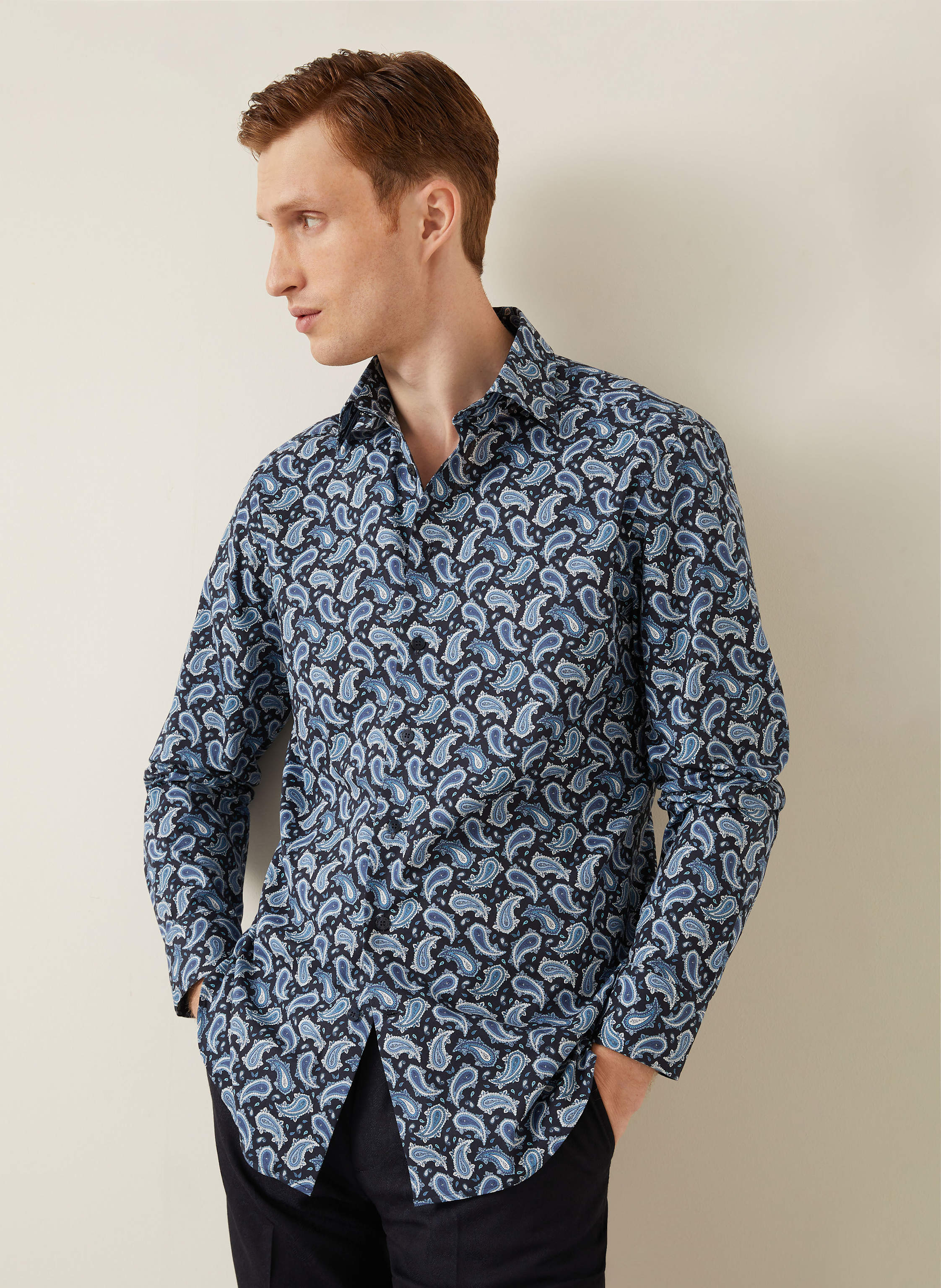 Thumbnail - Etro Hemd Regular Fit blau