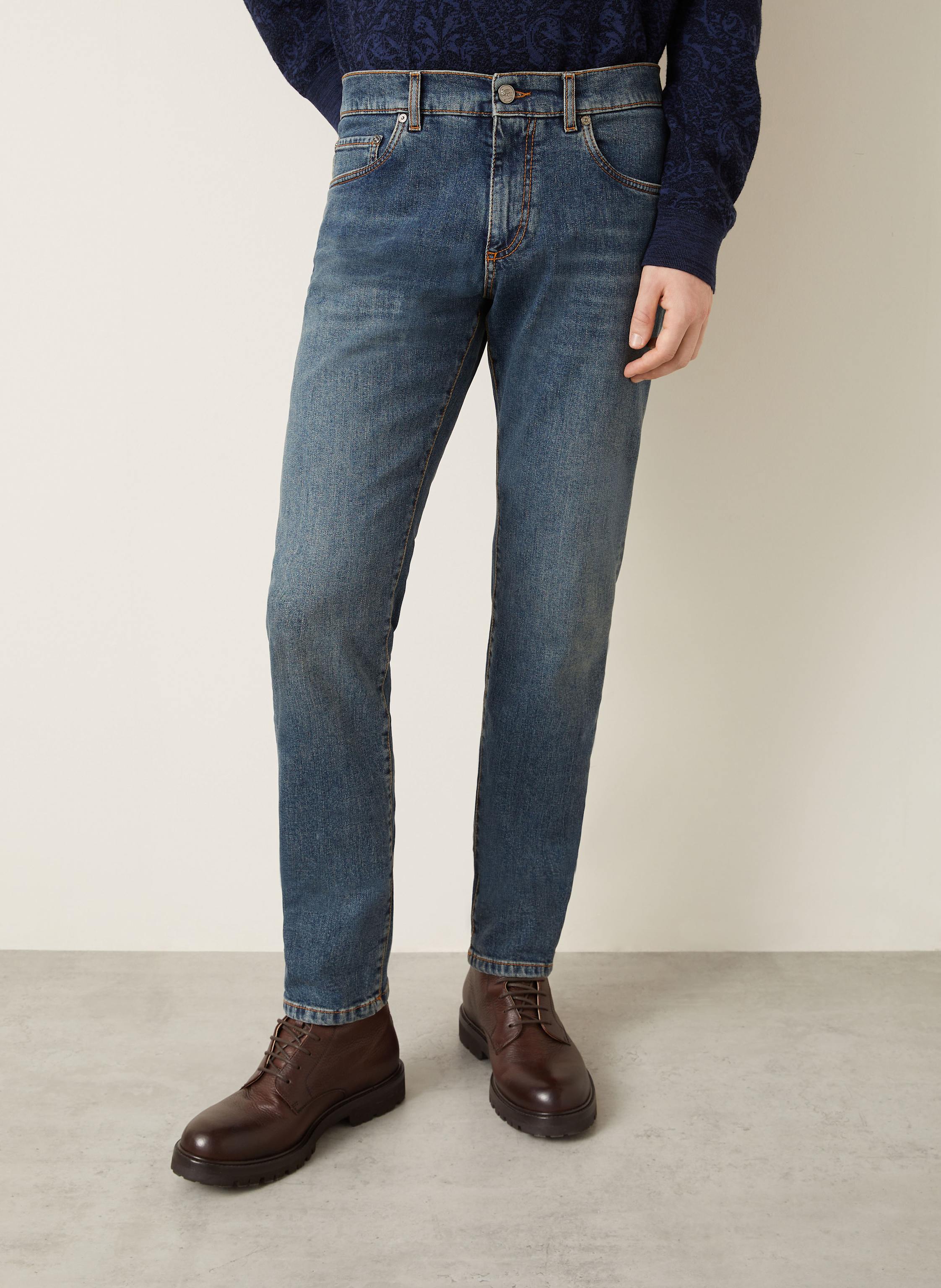 Thumbnail - Etro Jeans Extra Slim Fit blau
