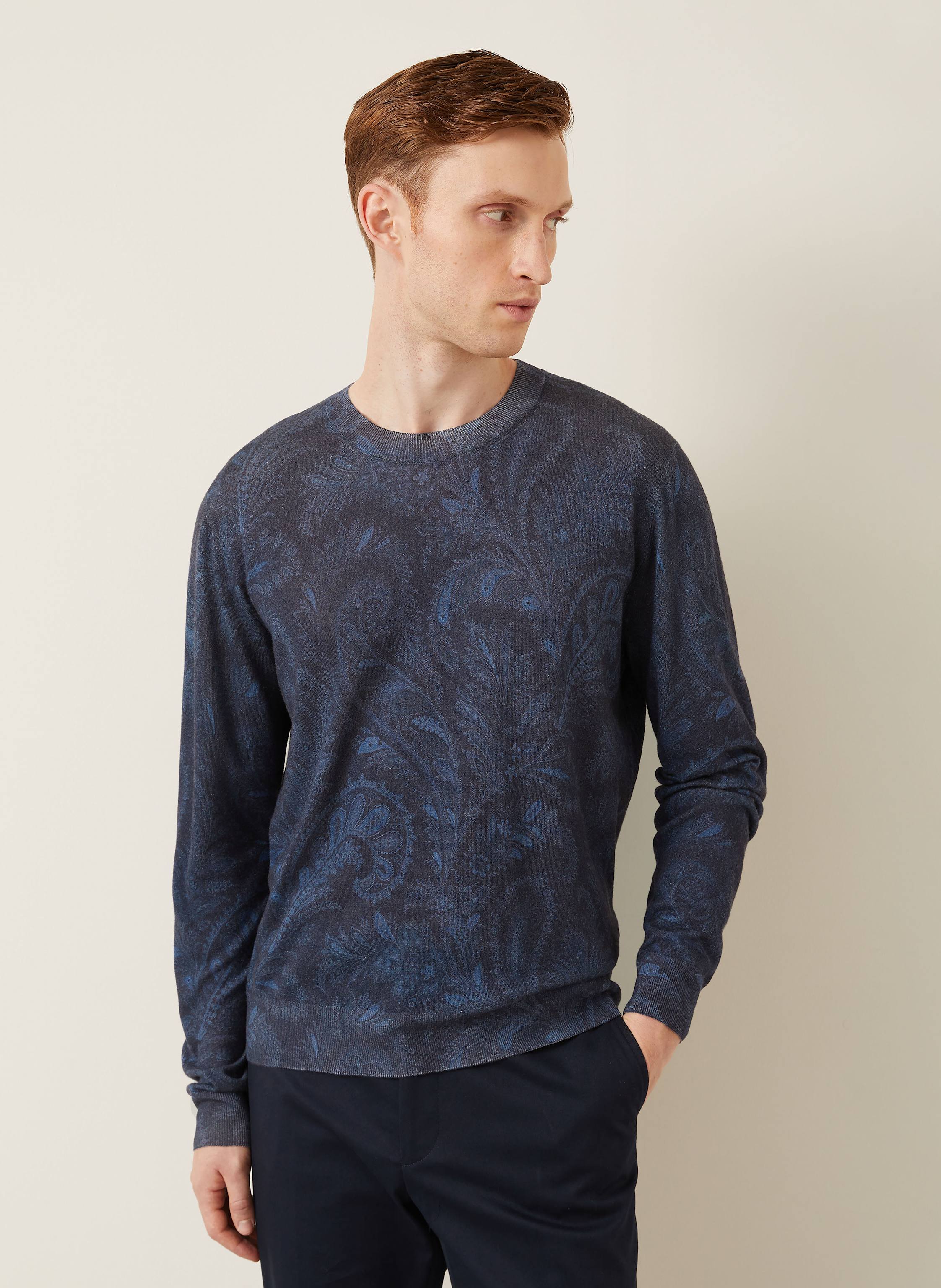 Thumbnail - Etro Pullover Mit Seide Und Cashmere blau