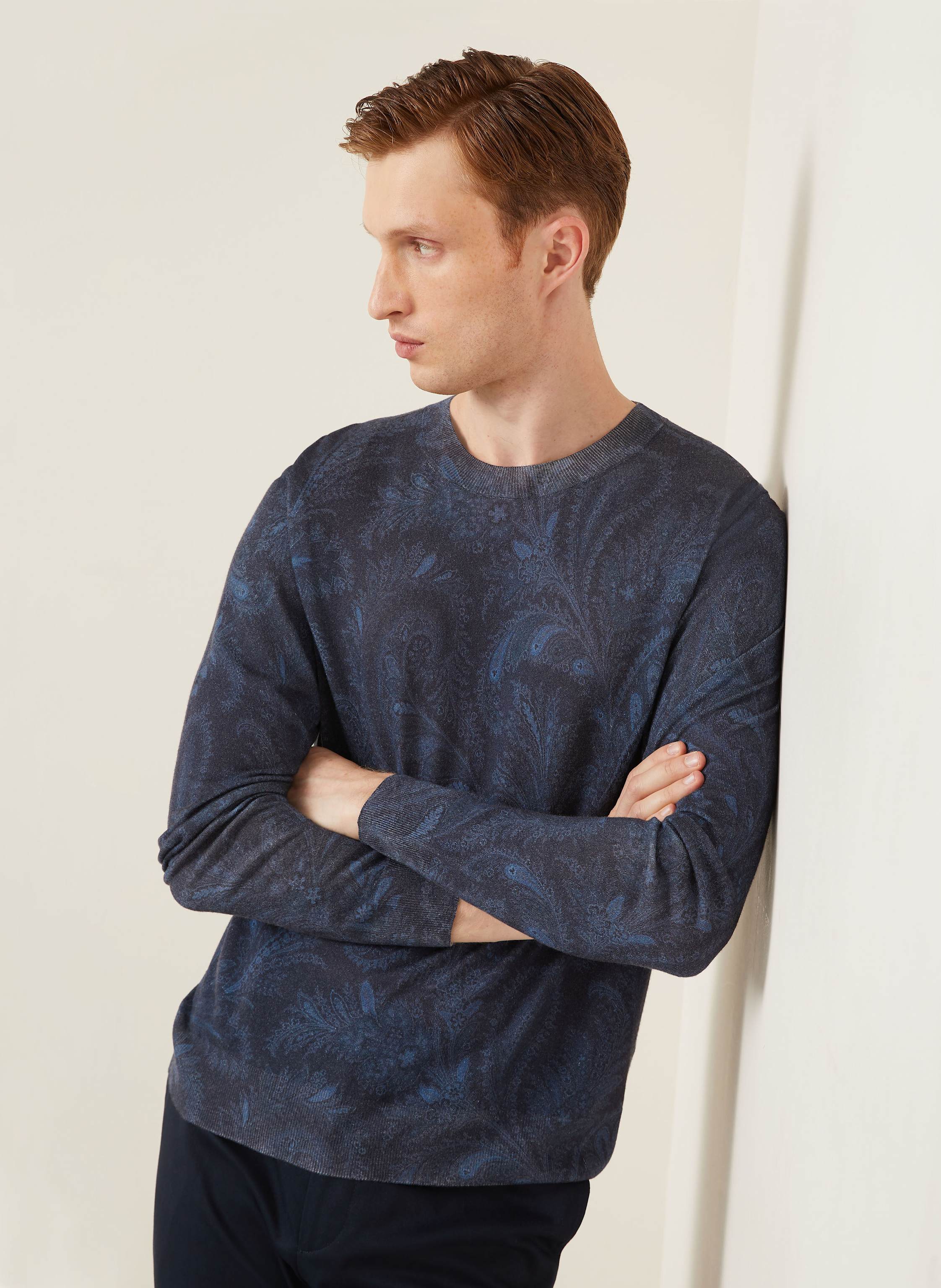 Thumbnail - Etro Pullover Mit Seide Und Cashmere blau