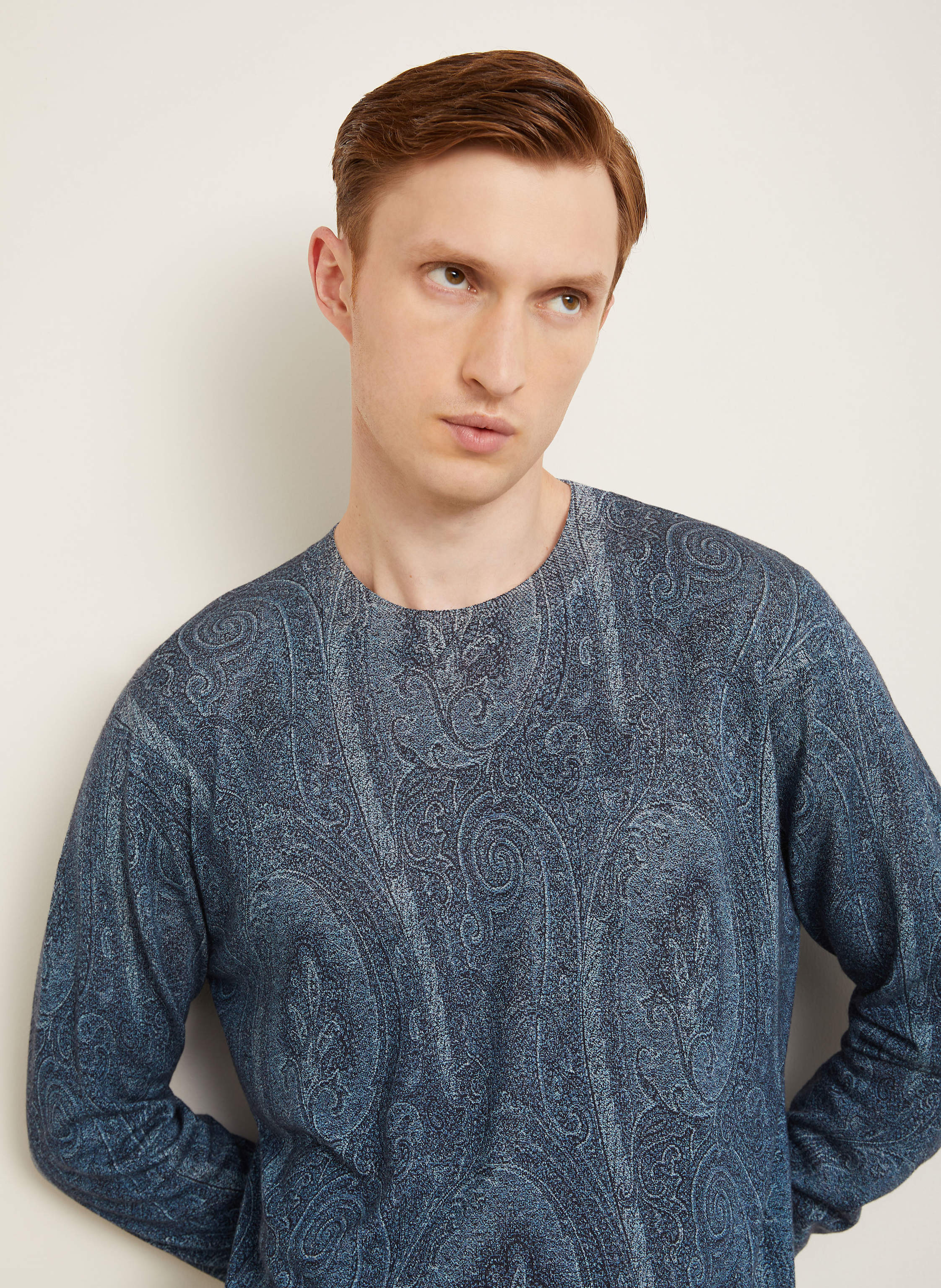 Thumbnail - Etro Longsleeve Mit Seide Und Cashmere blau