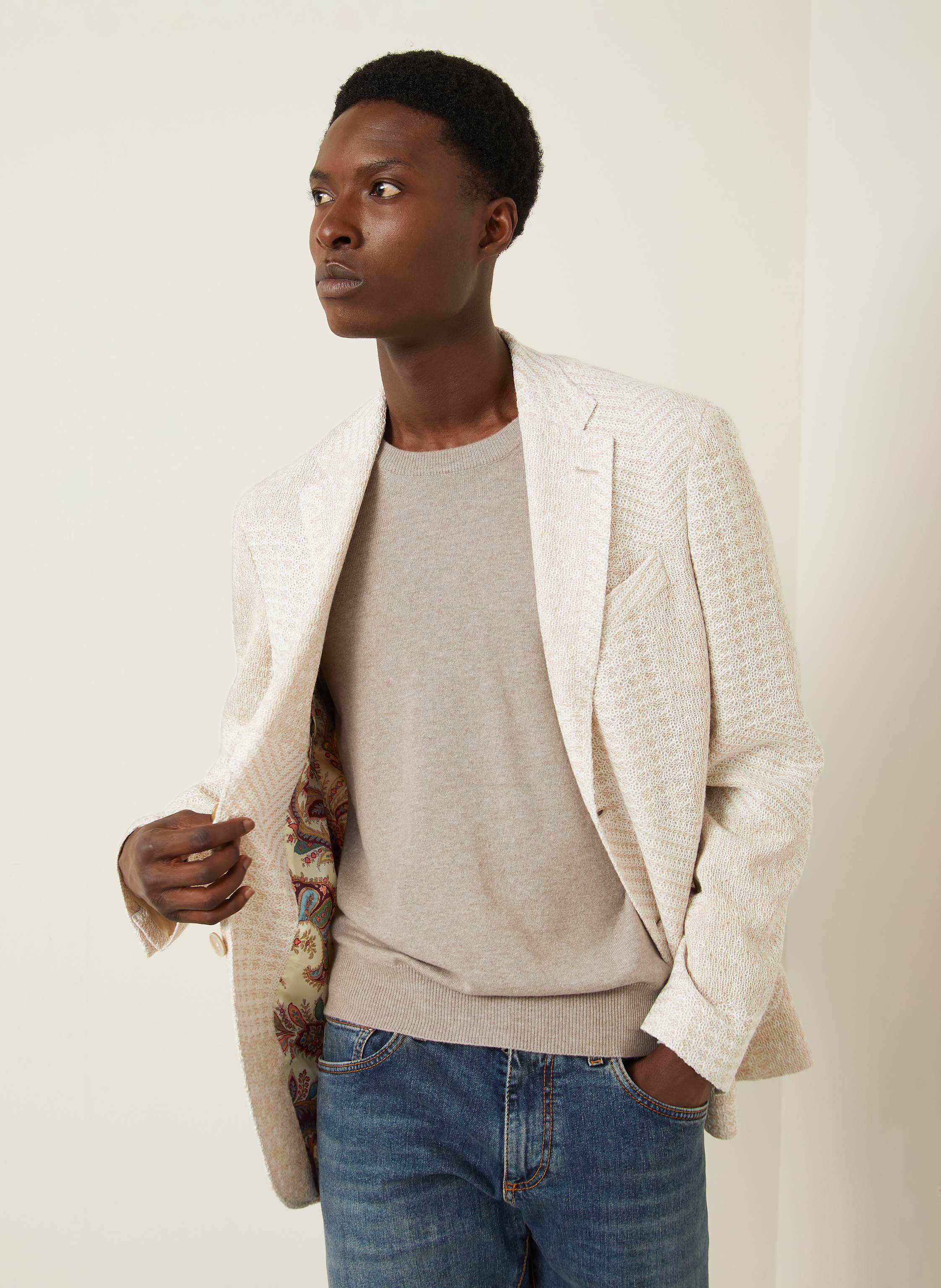 Thumbnail - Etro Strick-Sakko Regular Fit beige