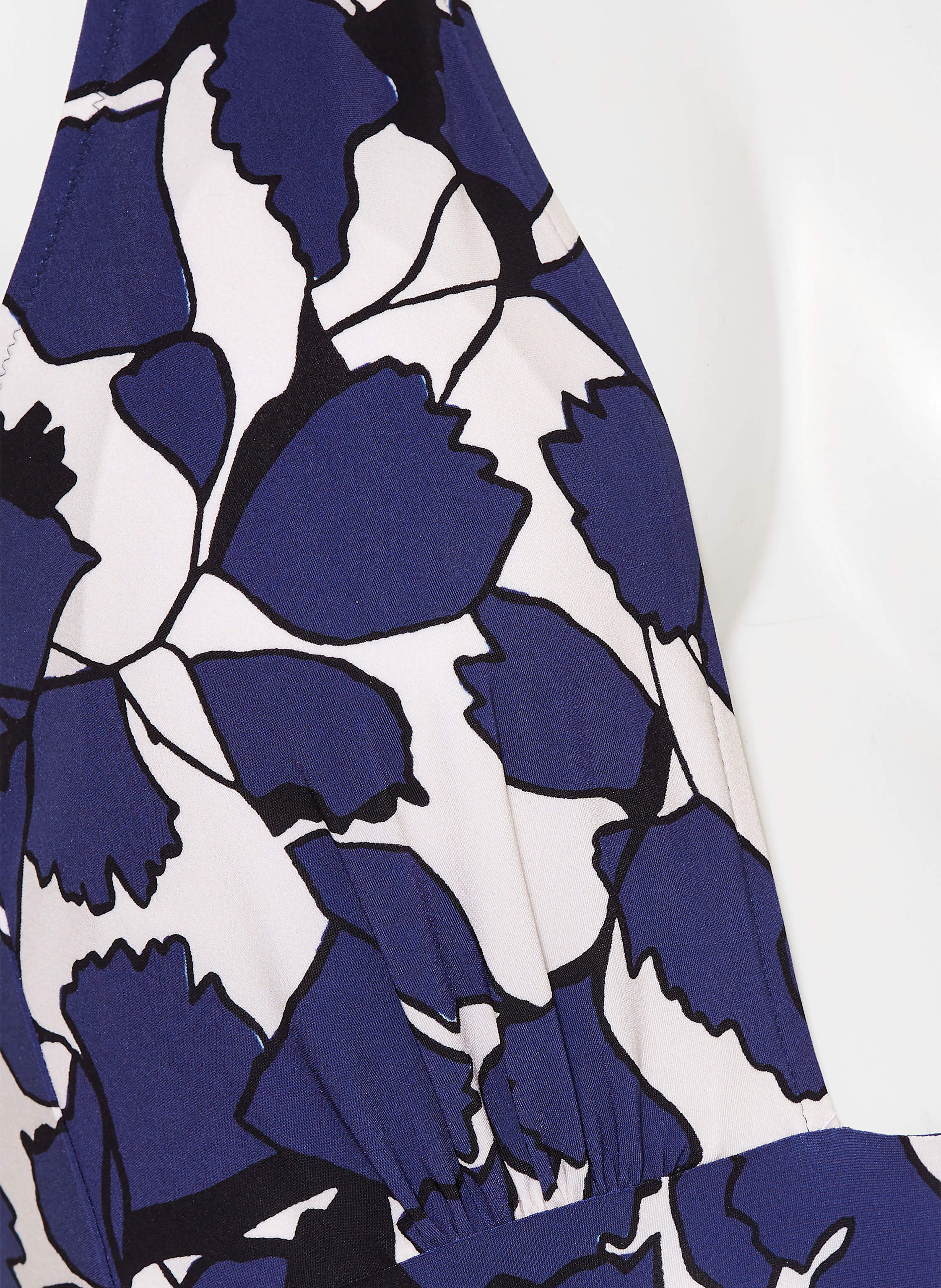 Thumbnail - Maryan Mehlhorn Neckholder-Badeanzug Blue Leaves blau