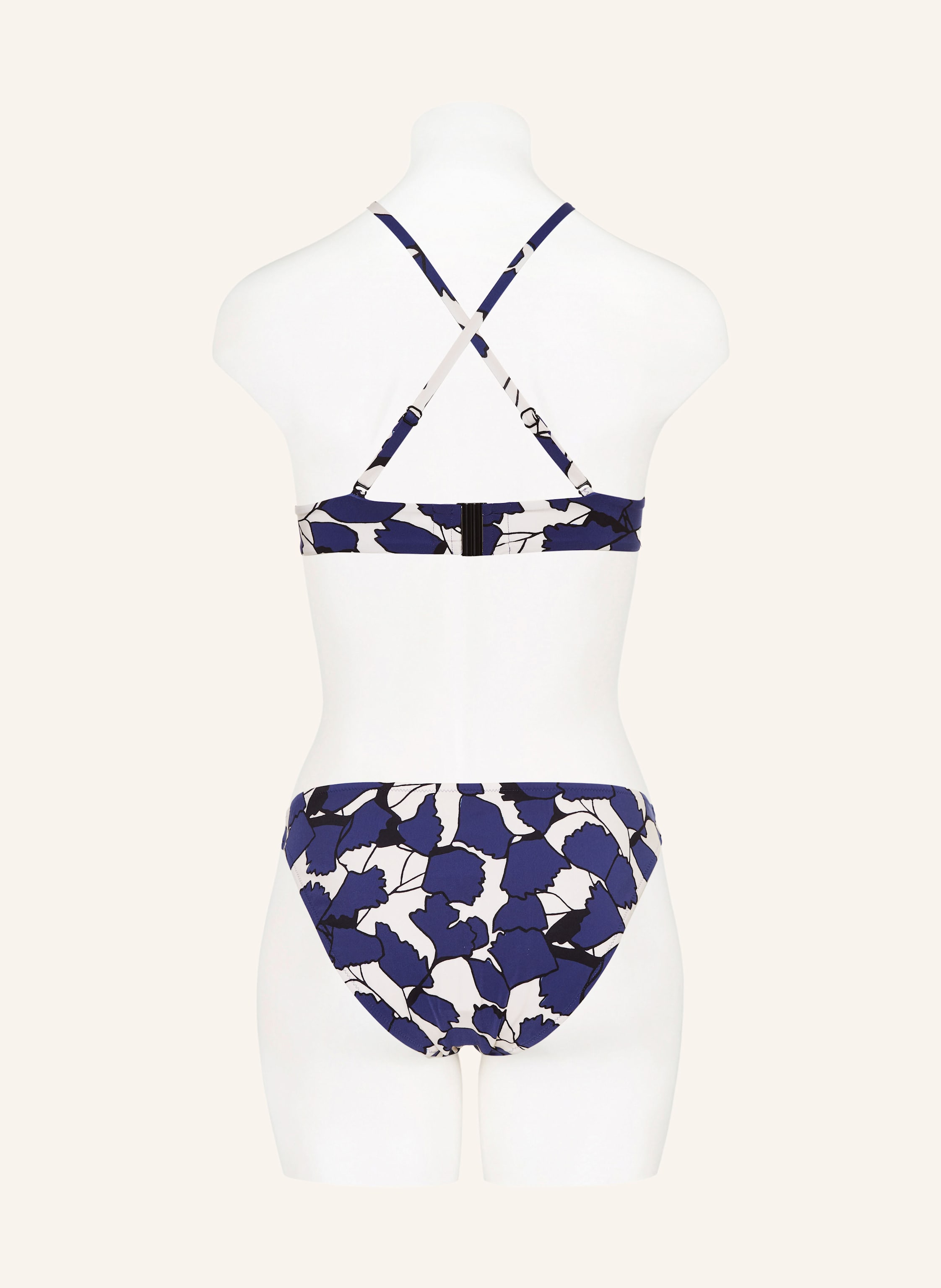 Thumbnail - Maryan Mehlhorn Bralette-Bikini-Top Blue Leaves blau