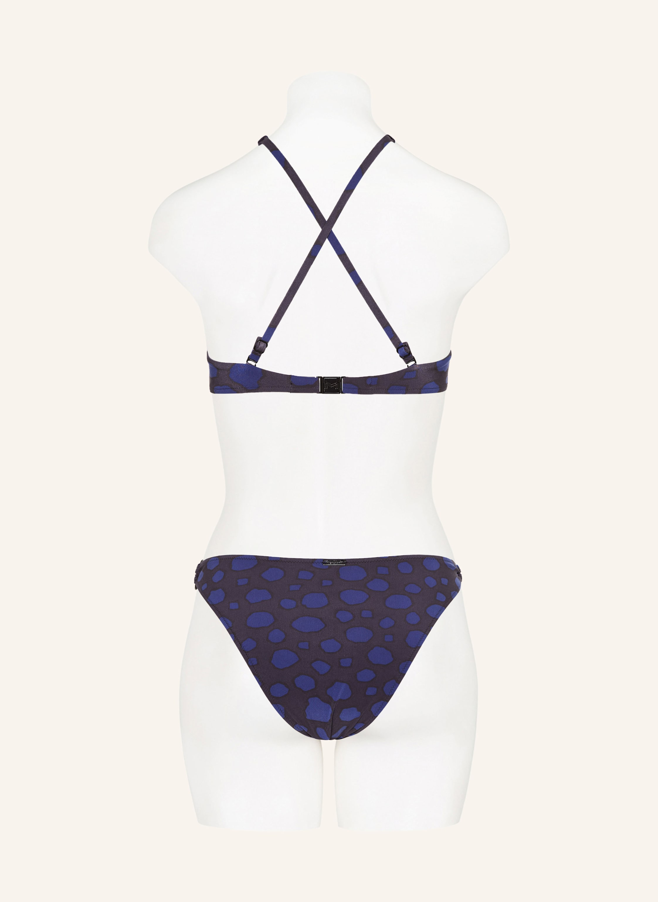 Thumbnail - Maryan Mehlhorn Bralette-Bikini-Top Blue Dots schwarz
