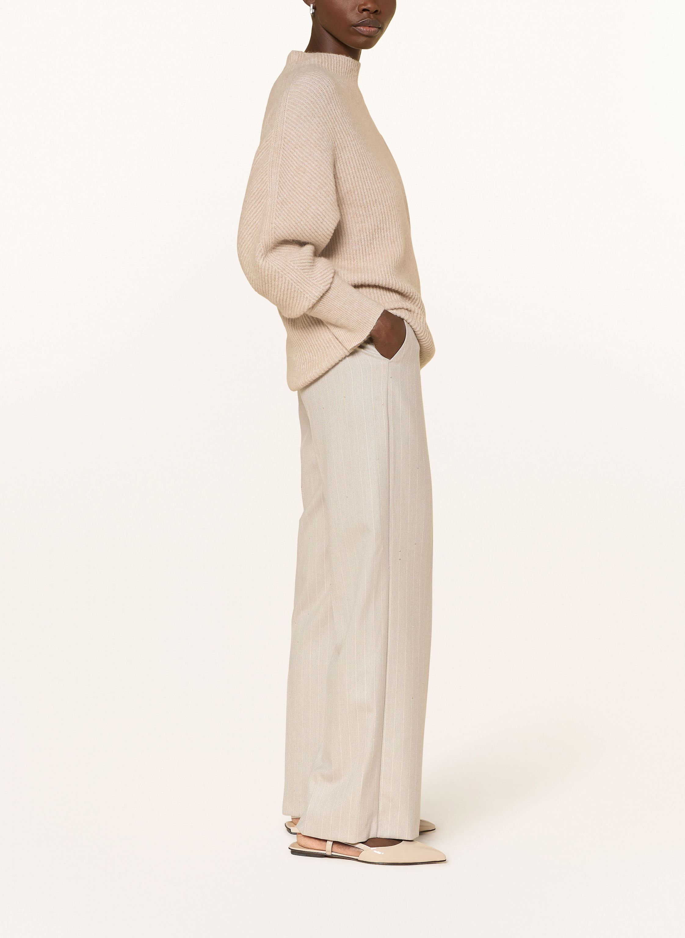 Thumbnail - Comma Marlenehose Mit Pailletten beige