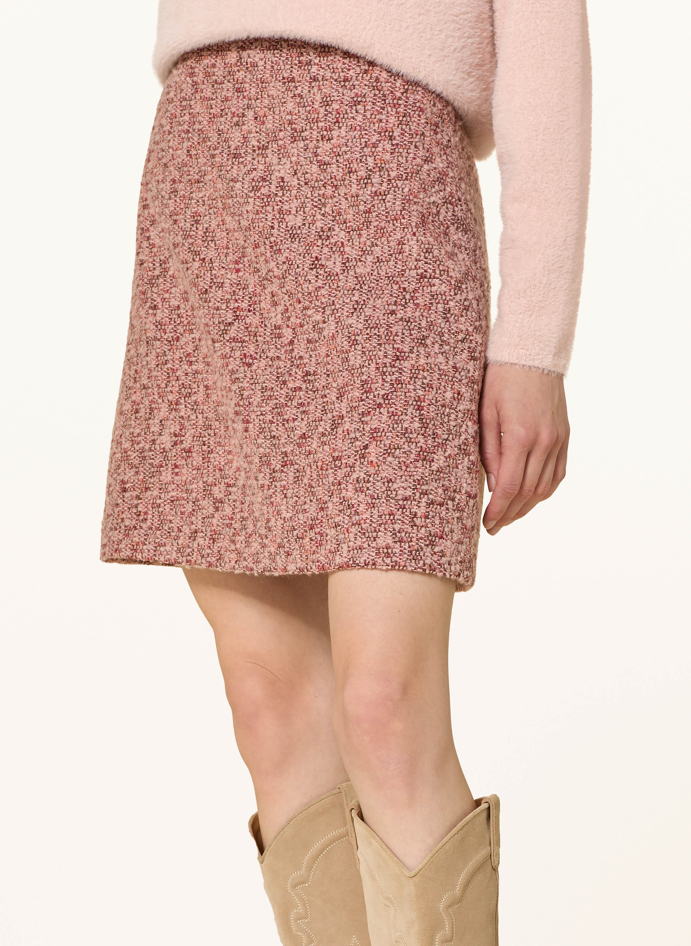 Thumbnail - S.Oliver Black Label Bouclé-Rock Mit Glitzergarn rosa