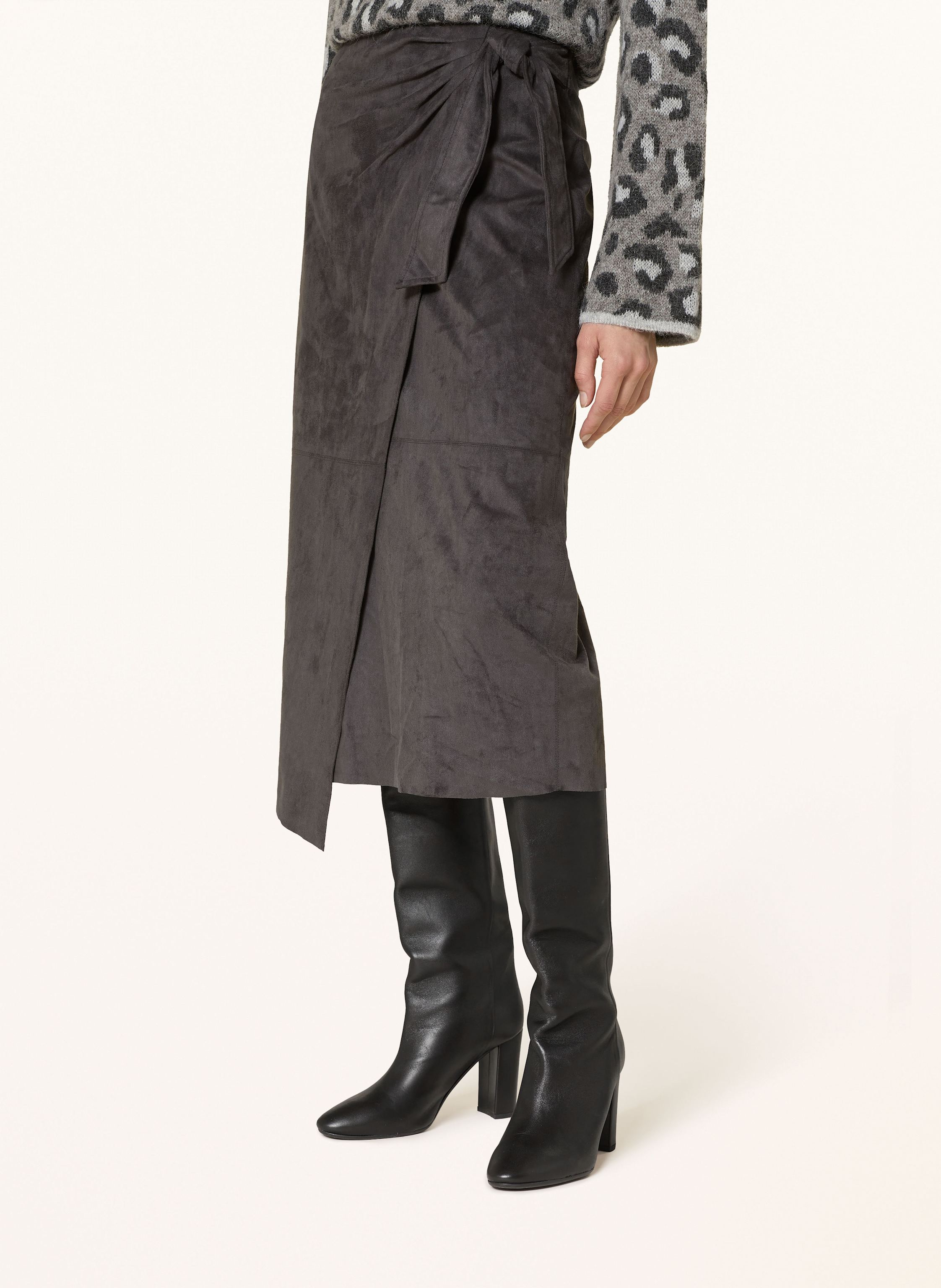 Thumbnail - S.Oliver Black Label Rock In Lederoptik grau