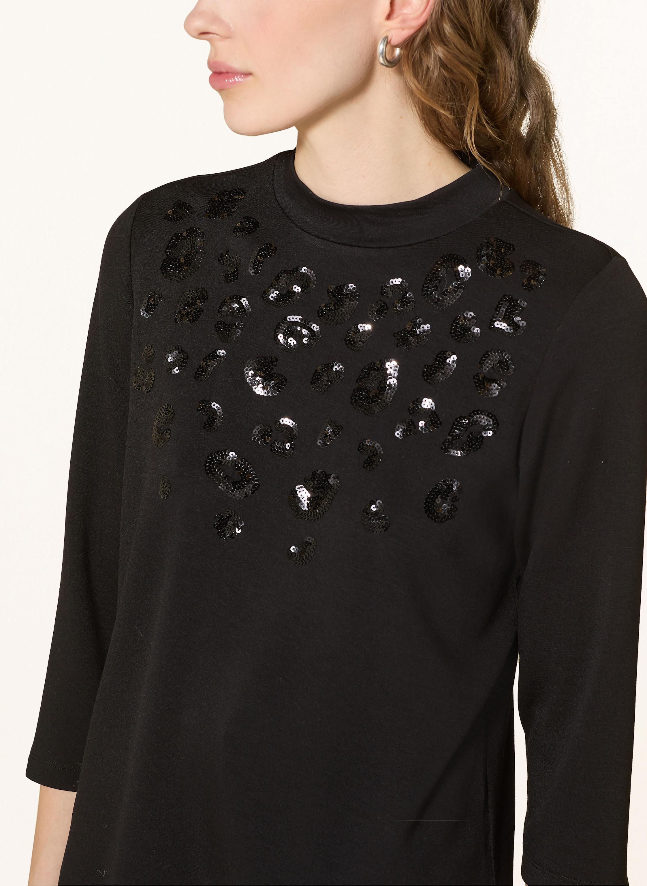 Thumbnail - S.Oliver Black Label Shirt Mit 3/4-Arm Und Pailletten schwarz