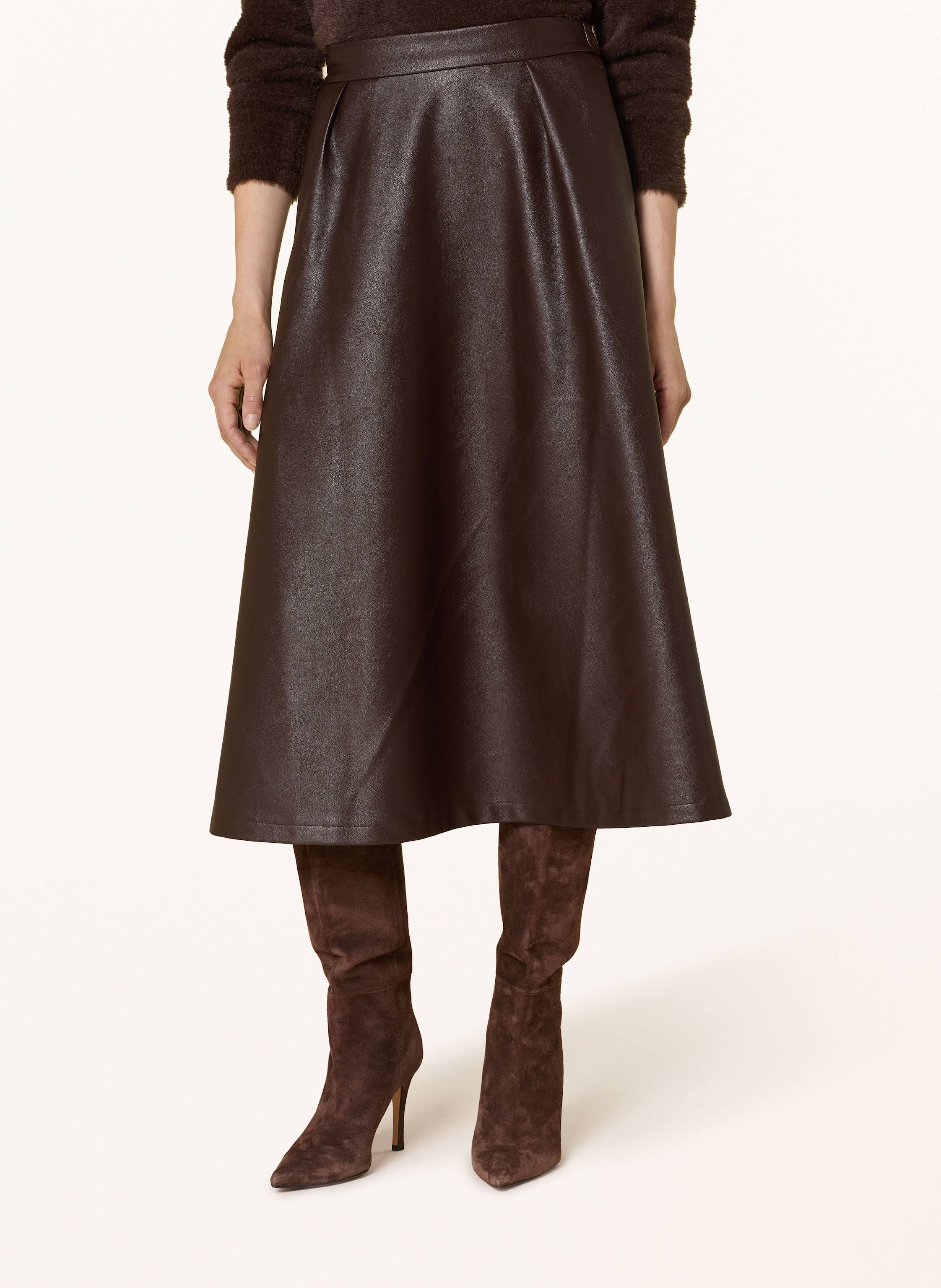 Thumbnail - S.Oliver Black Label Rock In Lederoptik braun