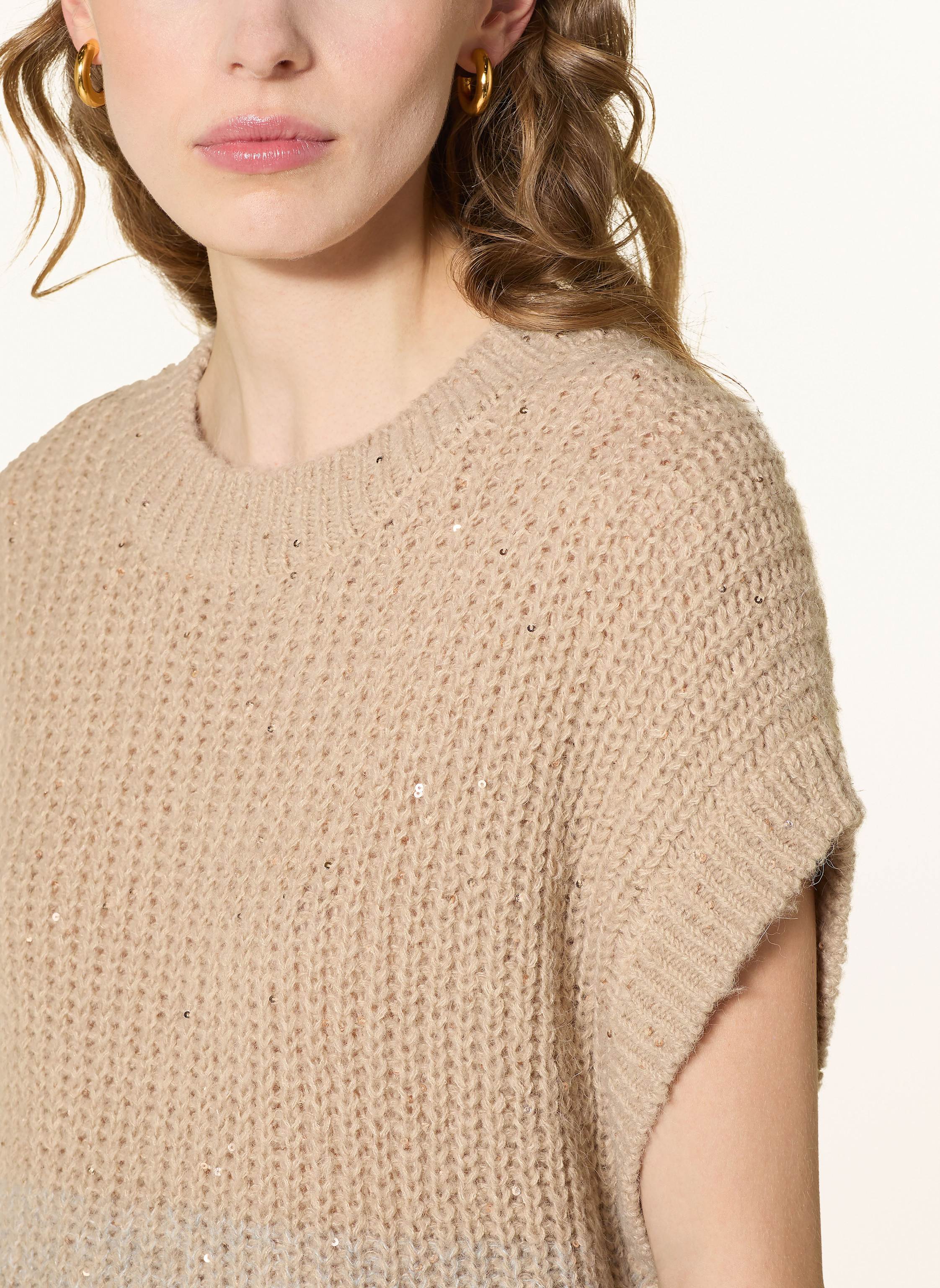 Thumbnail - S.Oliver Black Label Pullunder Mit Pailletten beige