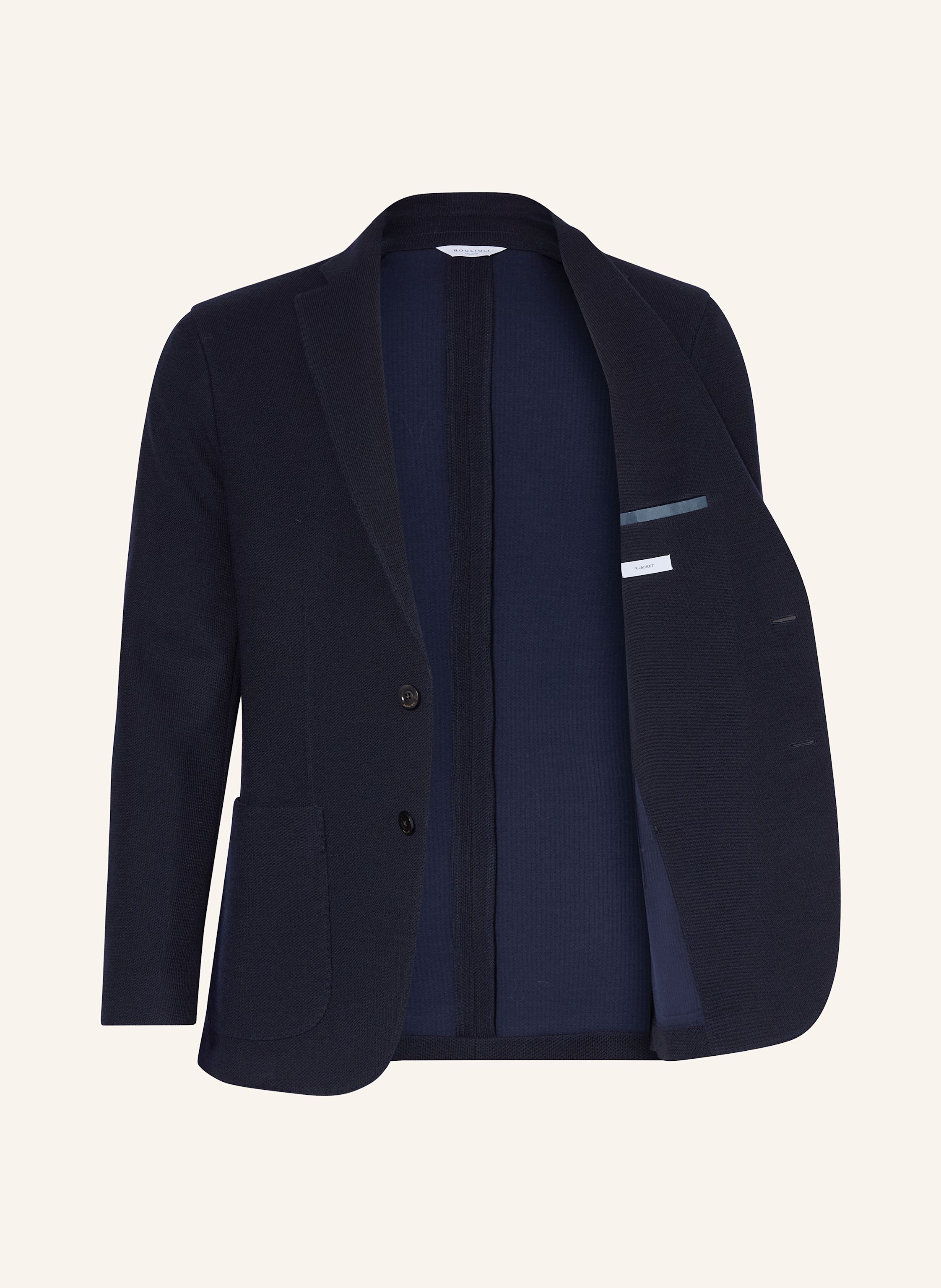 Thumbnail - Boglioli Stricksakko Extra Slim Fit blau