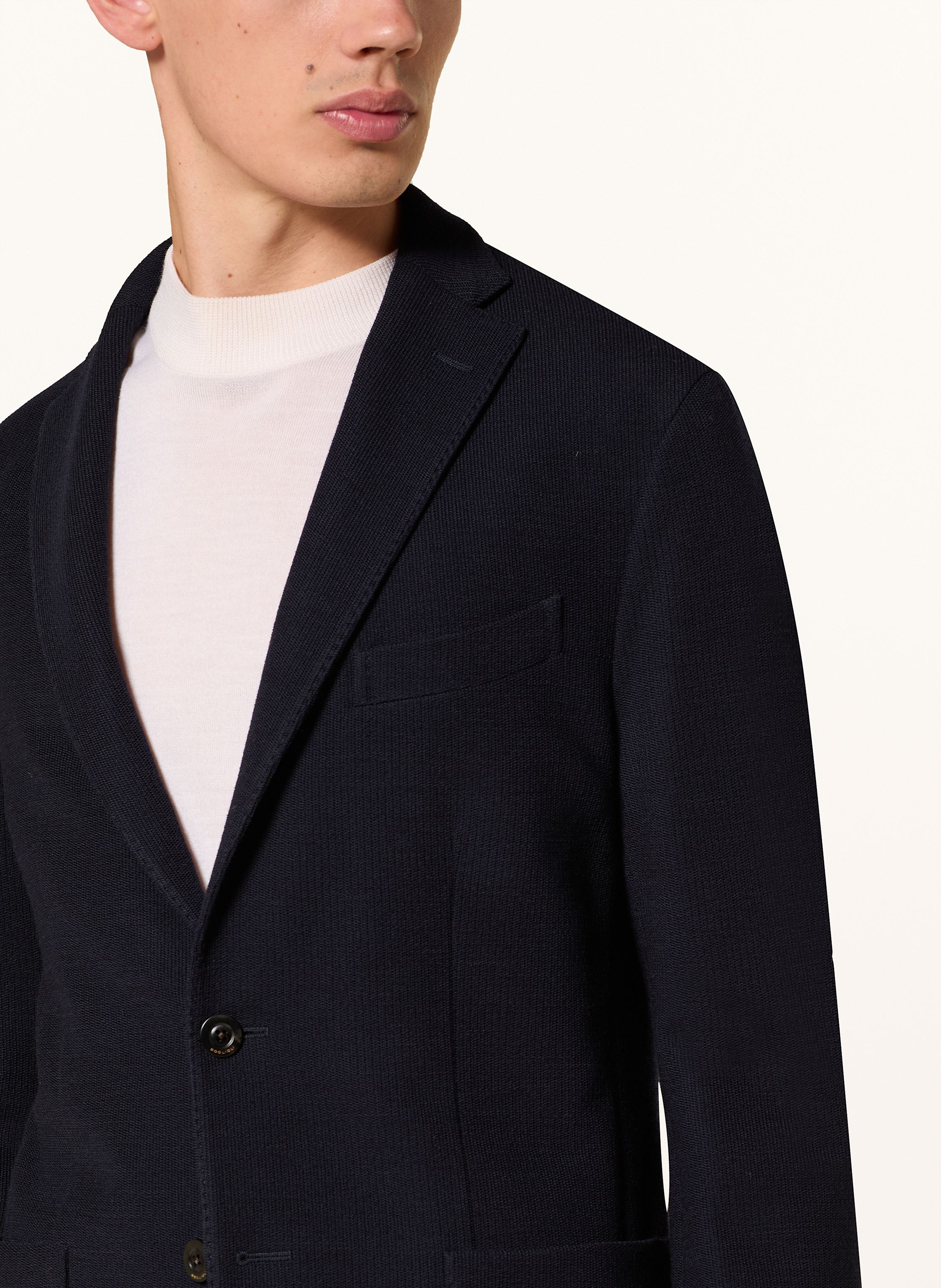 Thumbnail - Boglioli Stricksakko Extra Slim Fit blau