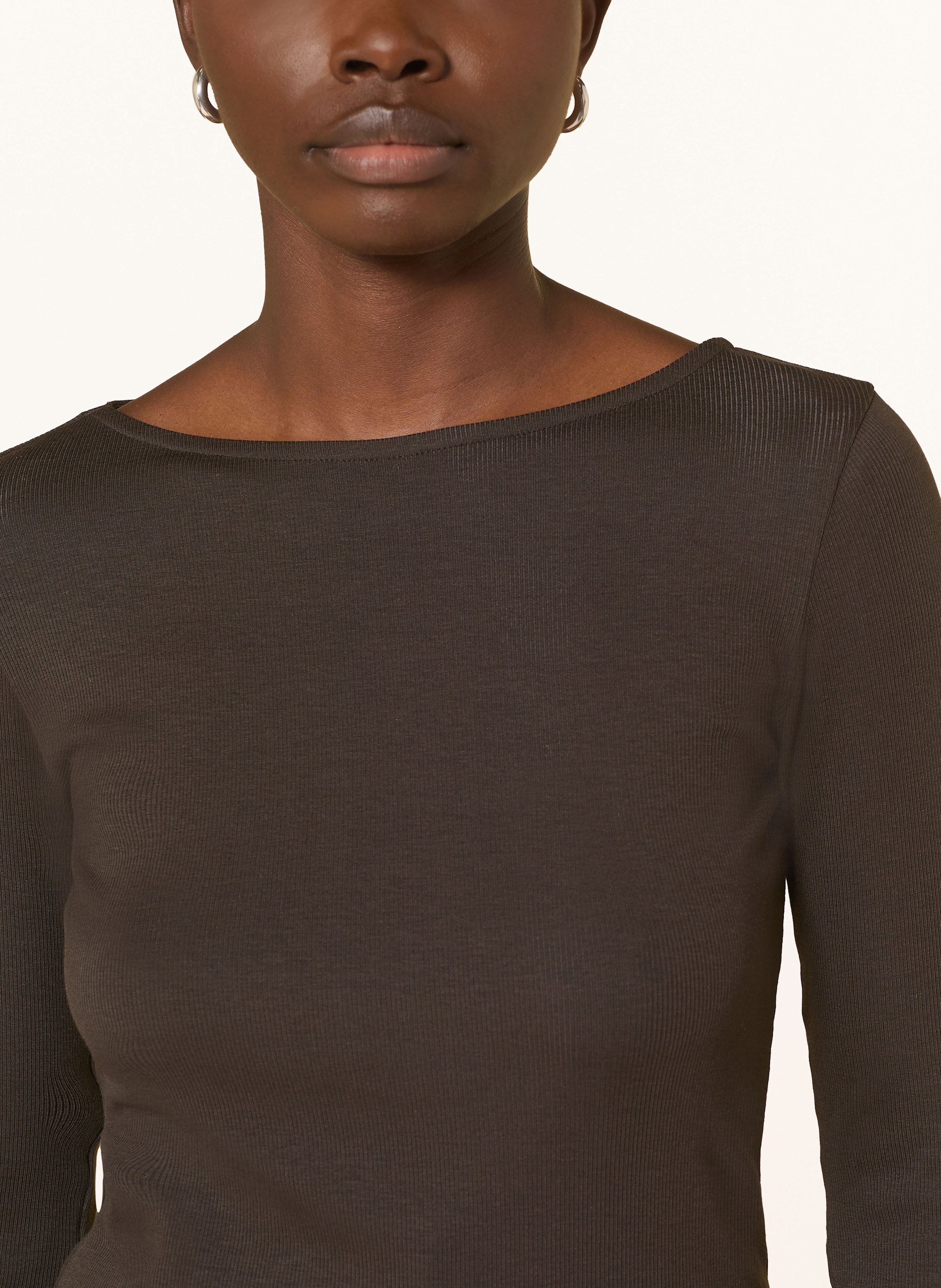 Thumbnail - Darling Harbour Longsleeve Mit Rüschen braun