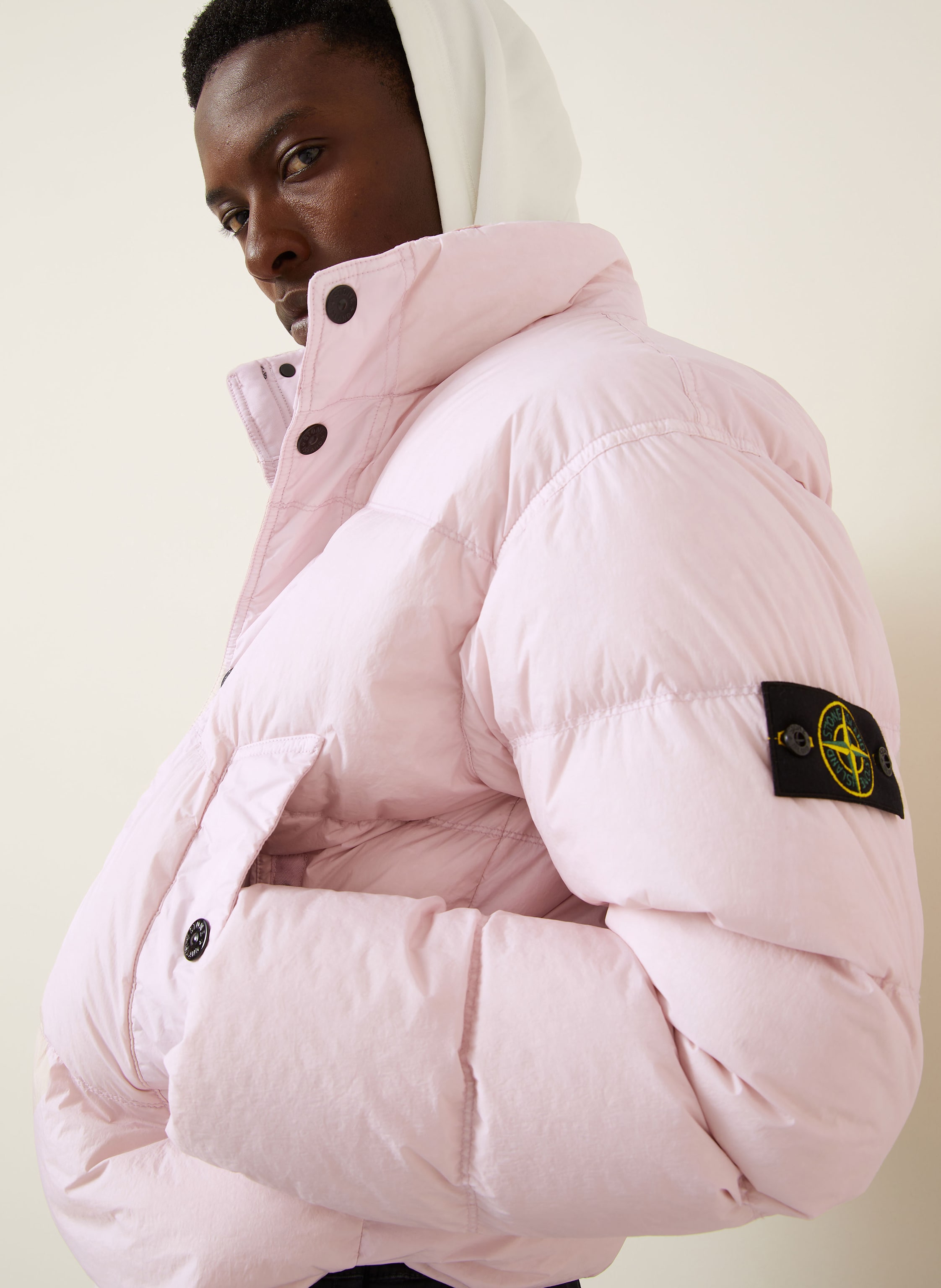 Thumbnail - Stone Island Daunenjacke pink