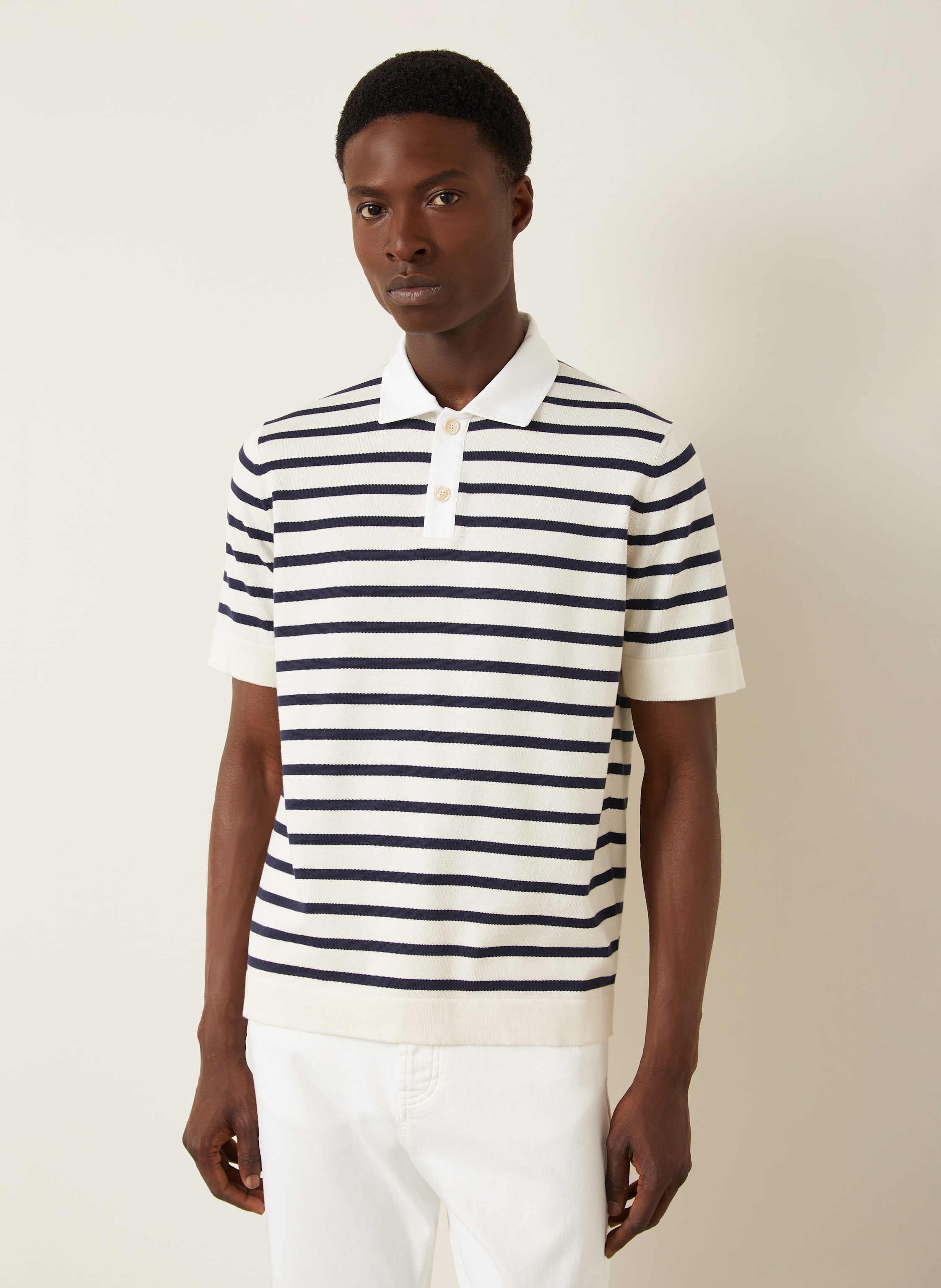 Thumbnail - Brunello Cucinelli Jersey-Poloshirt beige